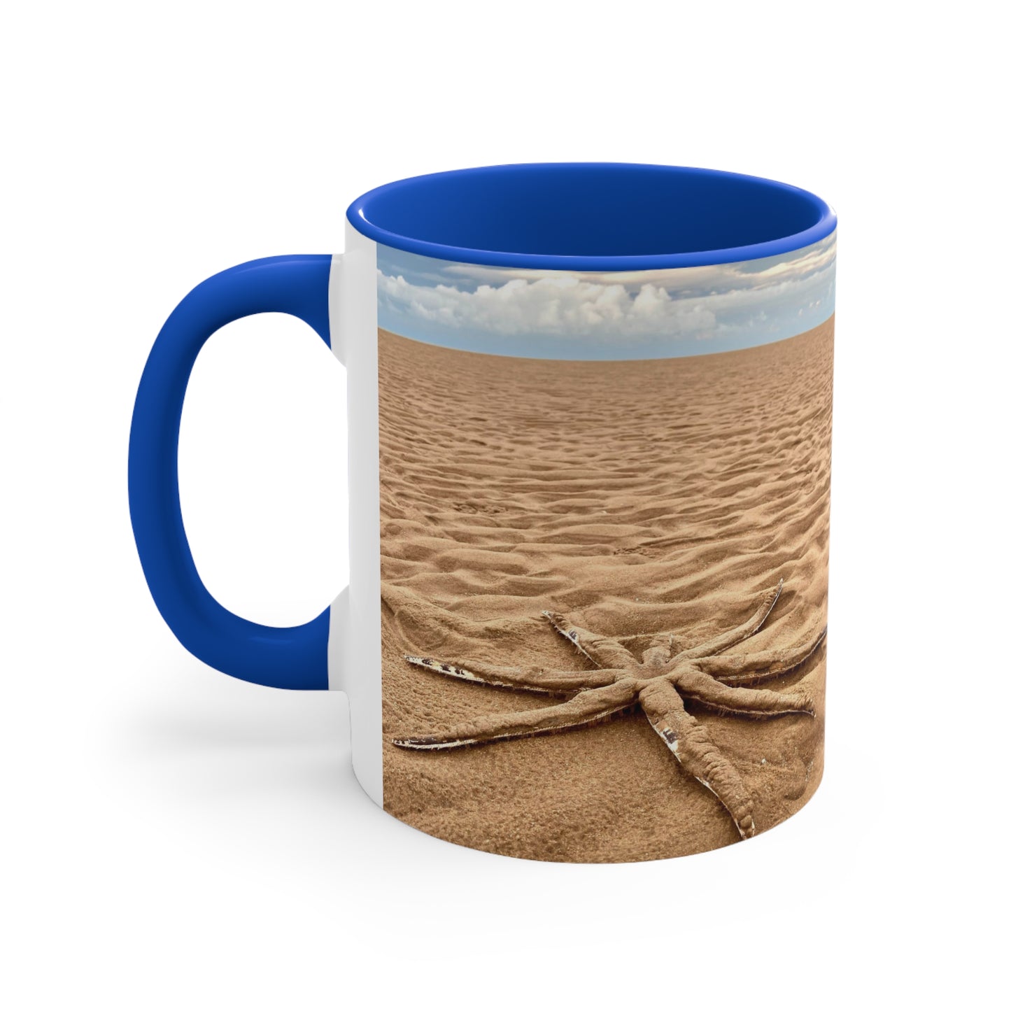 Purposely Wandering 11oz Colorful Accent Mug - Beach Vibes for Adventure Lovers