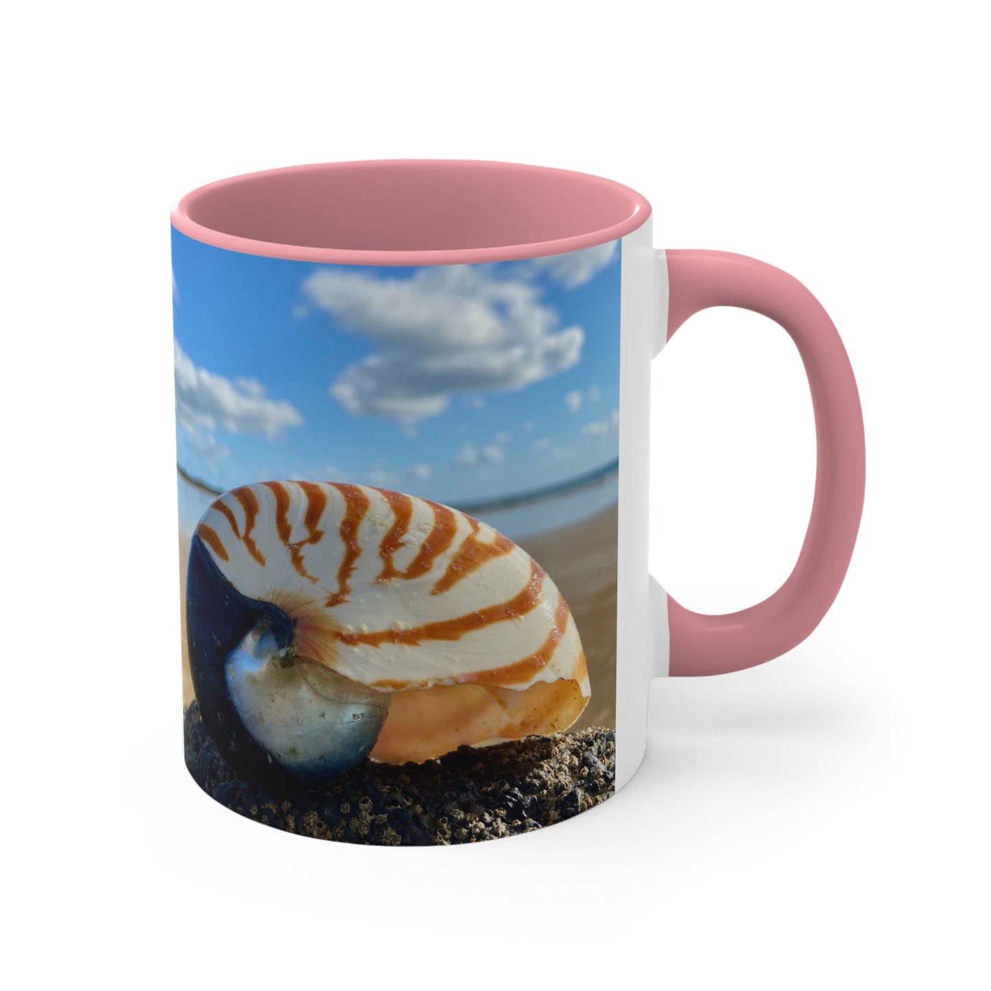 Colorful Nautilus Mug - Purposefully Wandering - 11oz Coffee Cup for Beach Lovers