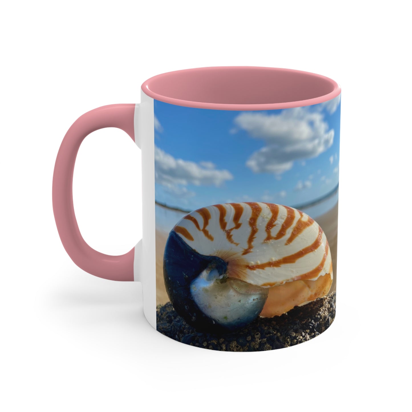 Colorful Nautilus Mug - Purposefully Wandering - 11oz Coffee Cup for Beach Lovers