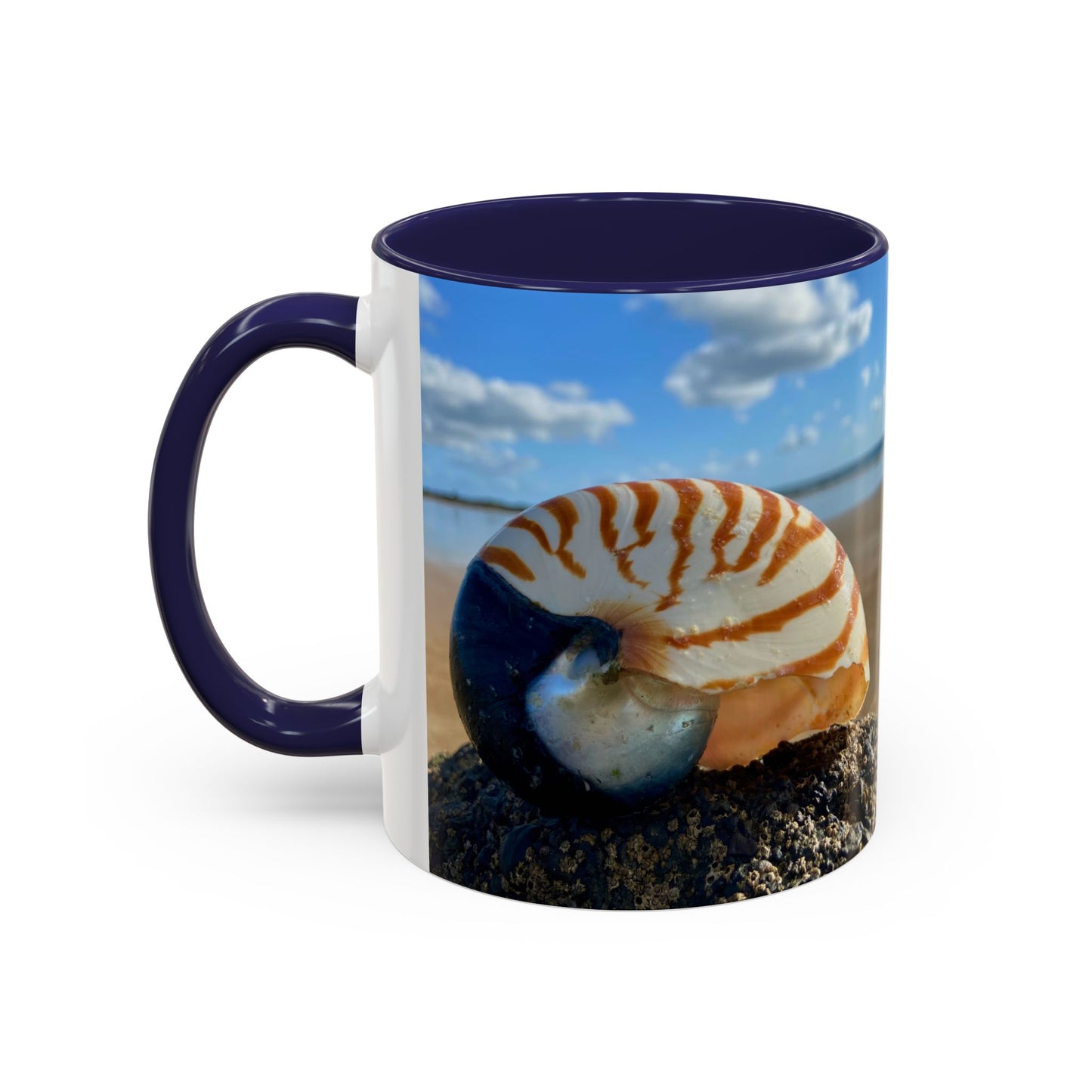 Beach-Inspired Accent Coffee Mug - 'Purposely Wandering' Design