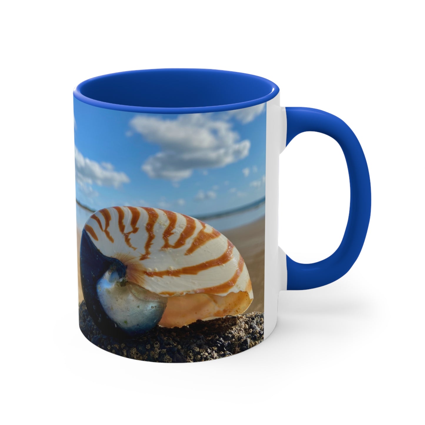 Colorful Nautilus Mug - Purposefully Wandering - 11oz Coffee Cup for Beach Lovers