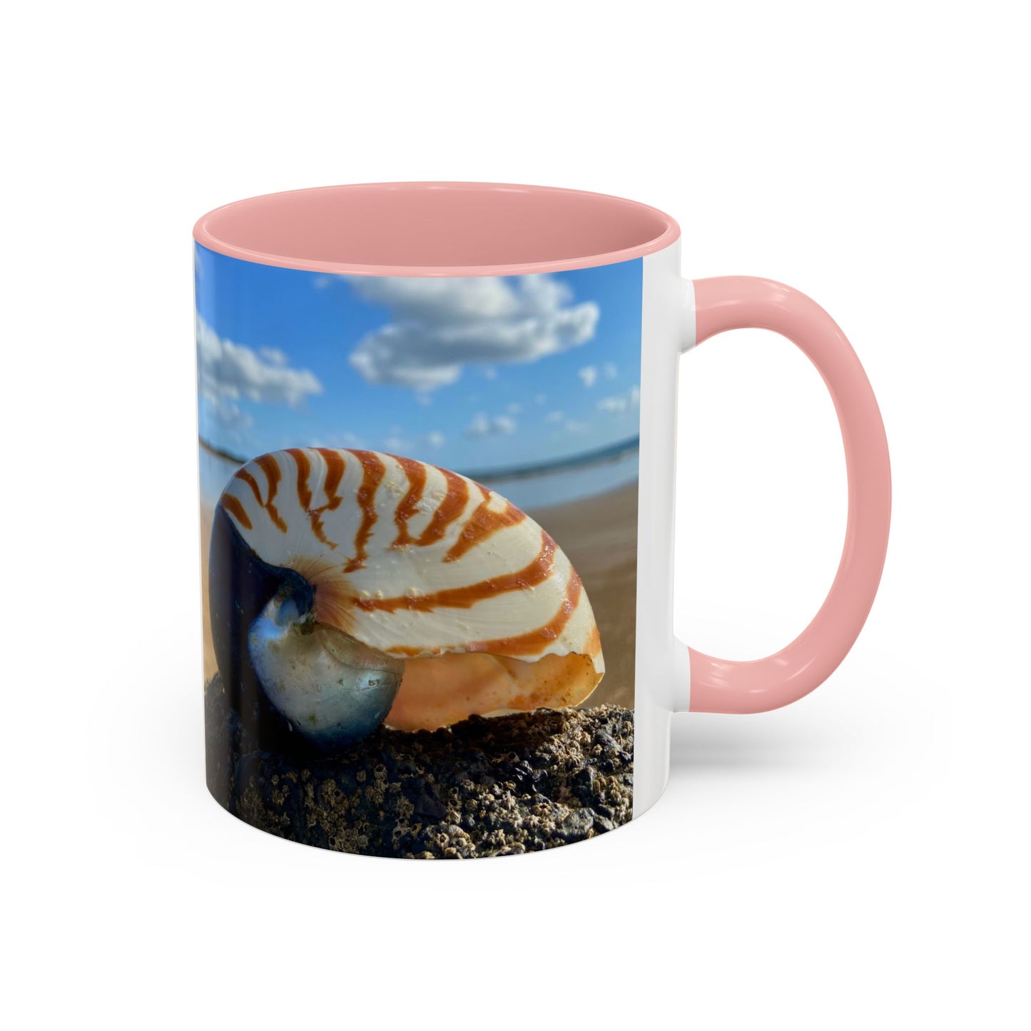 Beach-Inspired Accent Coffee Mug - 'Purposely Wandering' Design