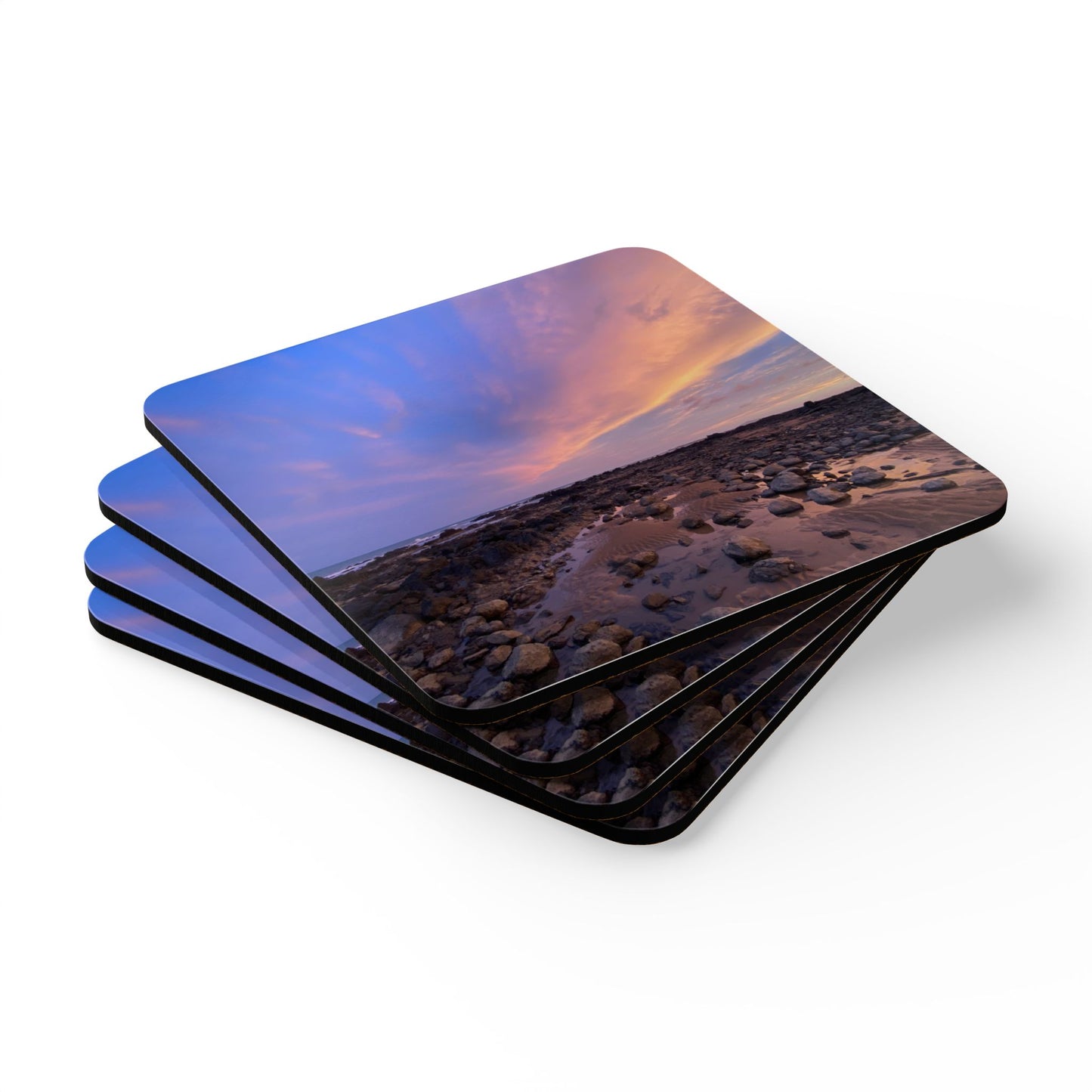 Scenic Corkwood Coaster Set - Nature Inspired Drink Coasters