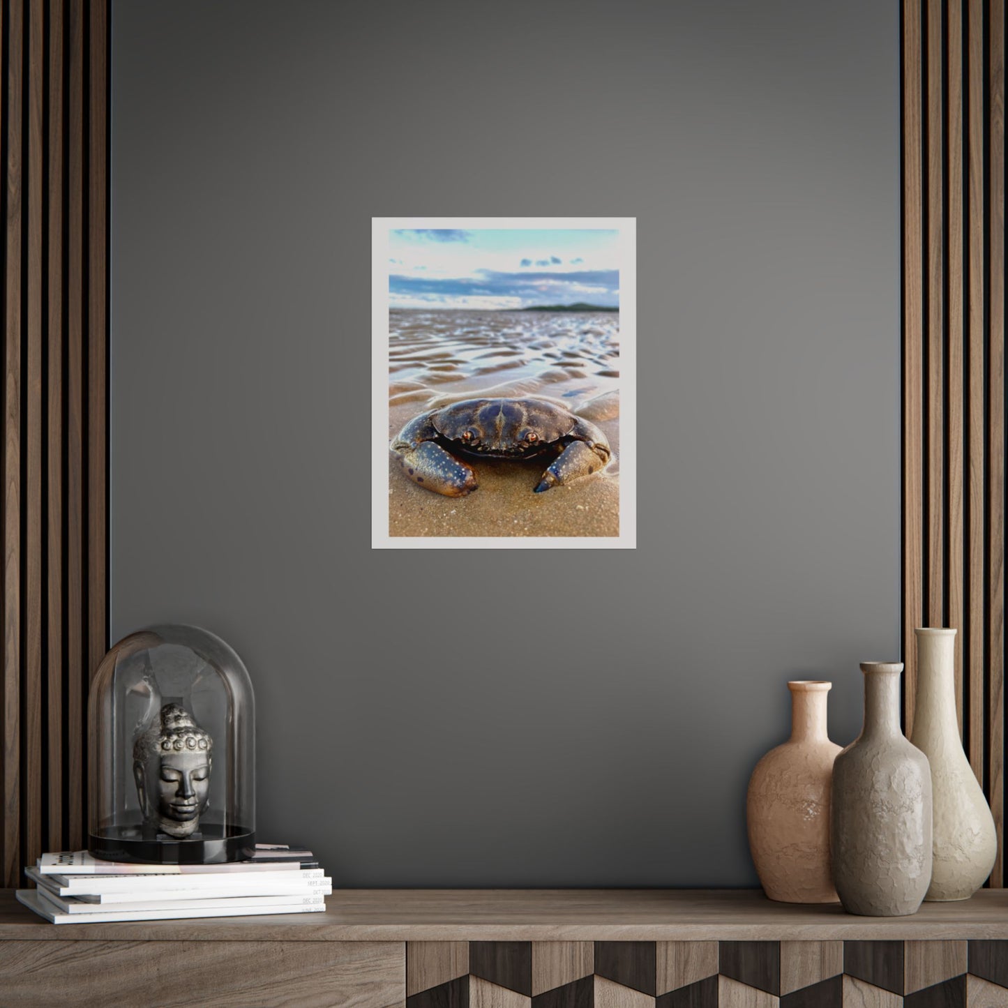 Beach Crab Unframed Poster - Coastal Decor for Nature Lovers
