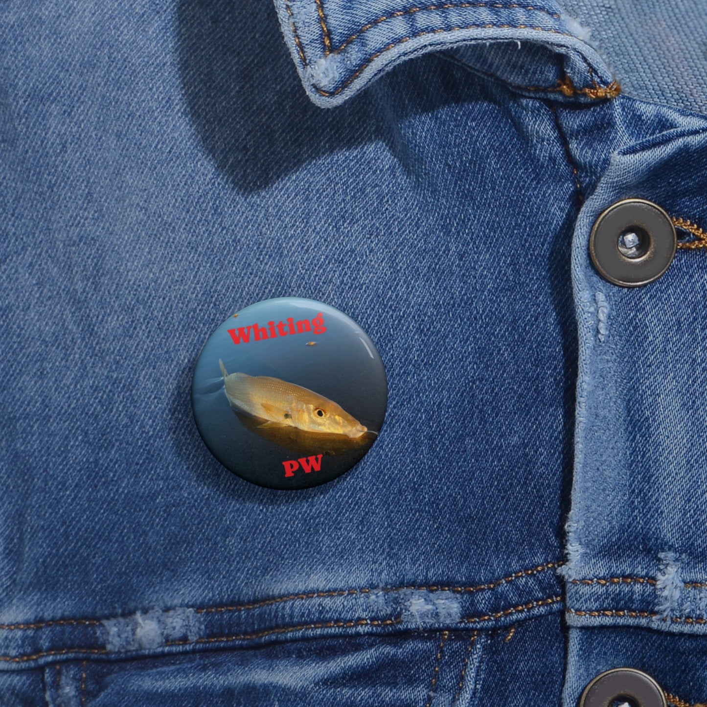 Fishing- Whiting- Pin Button