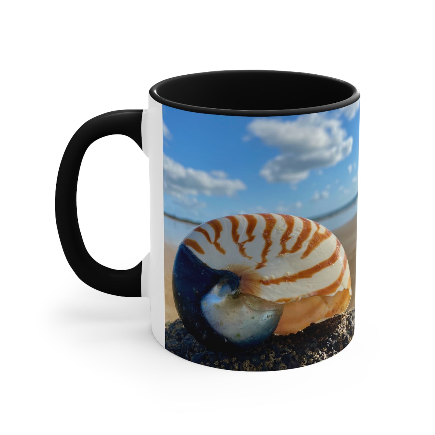 Colorful Nautilus Mug - Purposefully Wandering - 11oz Coffee Cup for Beach Lovers