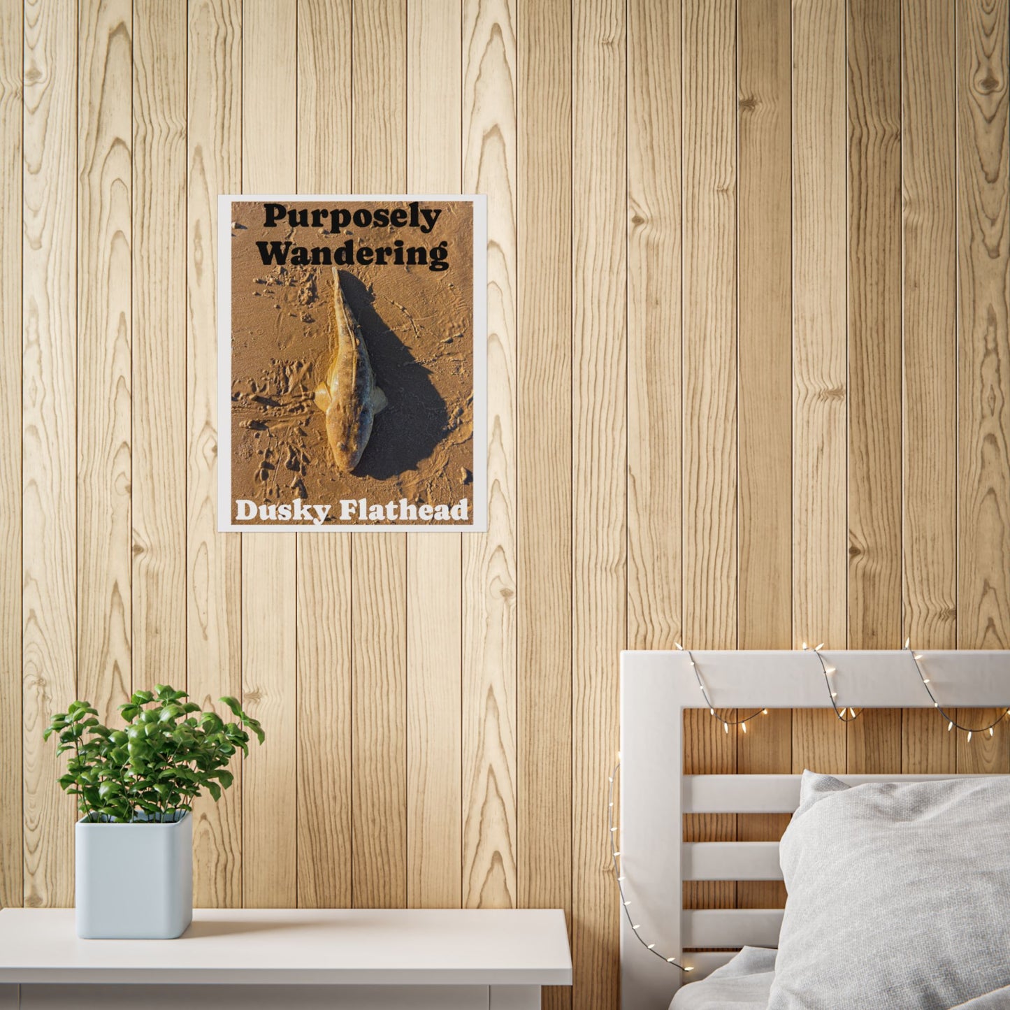 Purposely Wandering Dusky Flathead Unframed Poster - Nature Wall Art for Fishing Enthusiasts