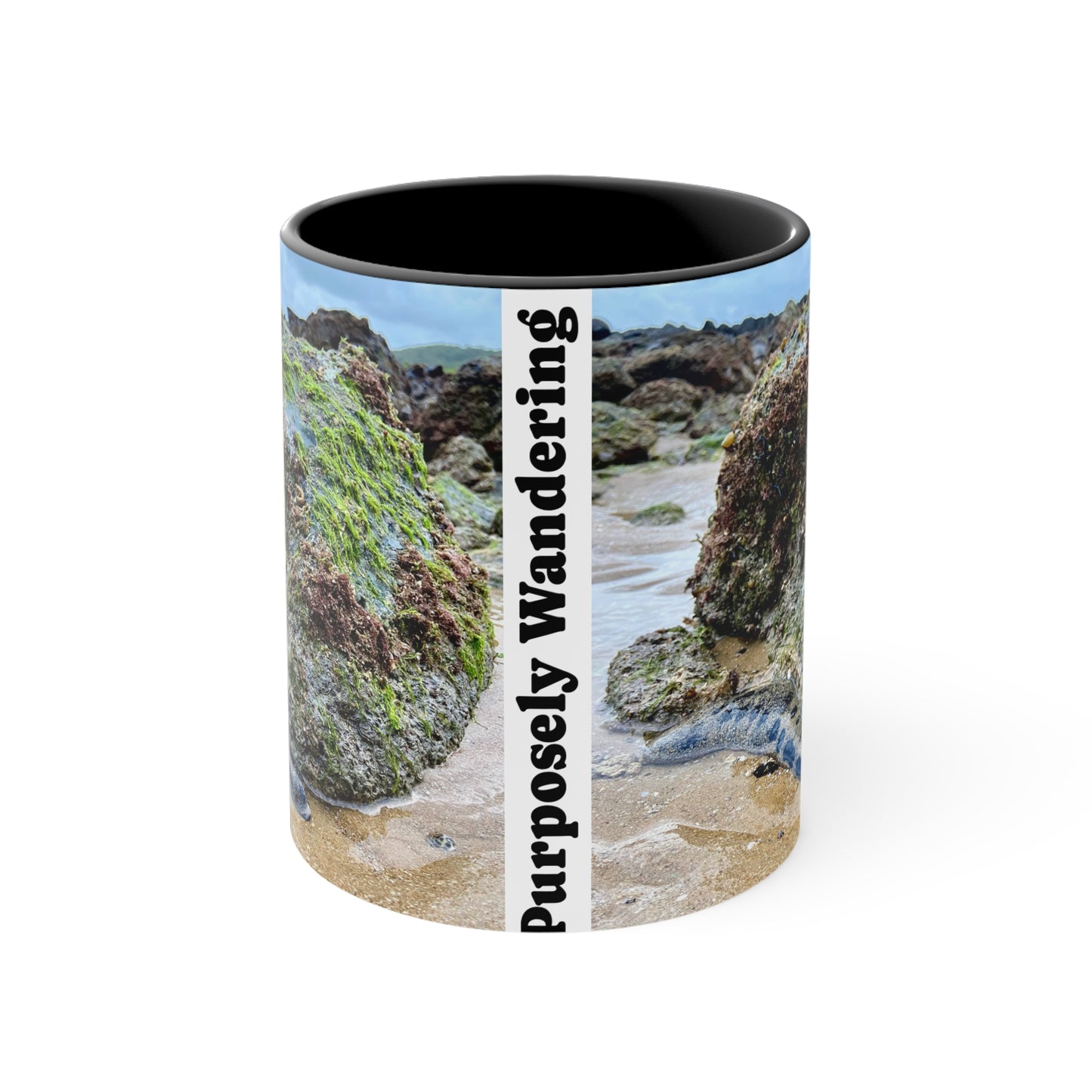 Purposefully Wandering Colorful Accent Mug - 11oz Beach Inspired Coffee Cup
