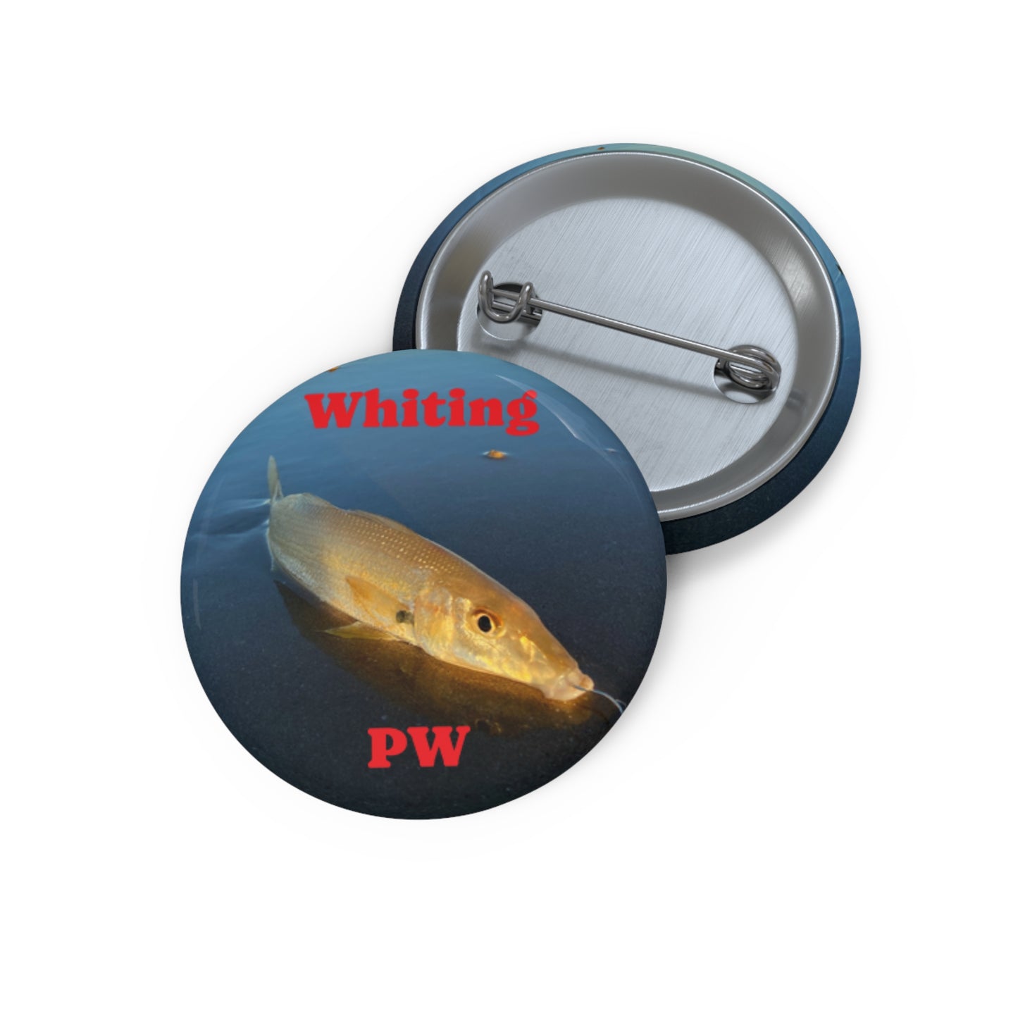 Fishing- Whiting- Pin Button
