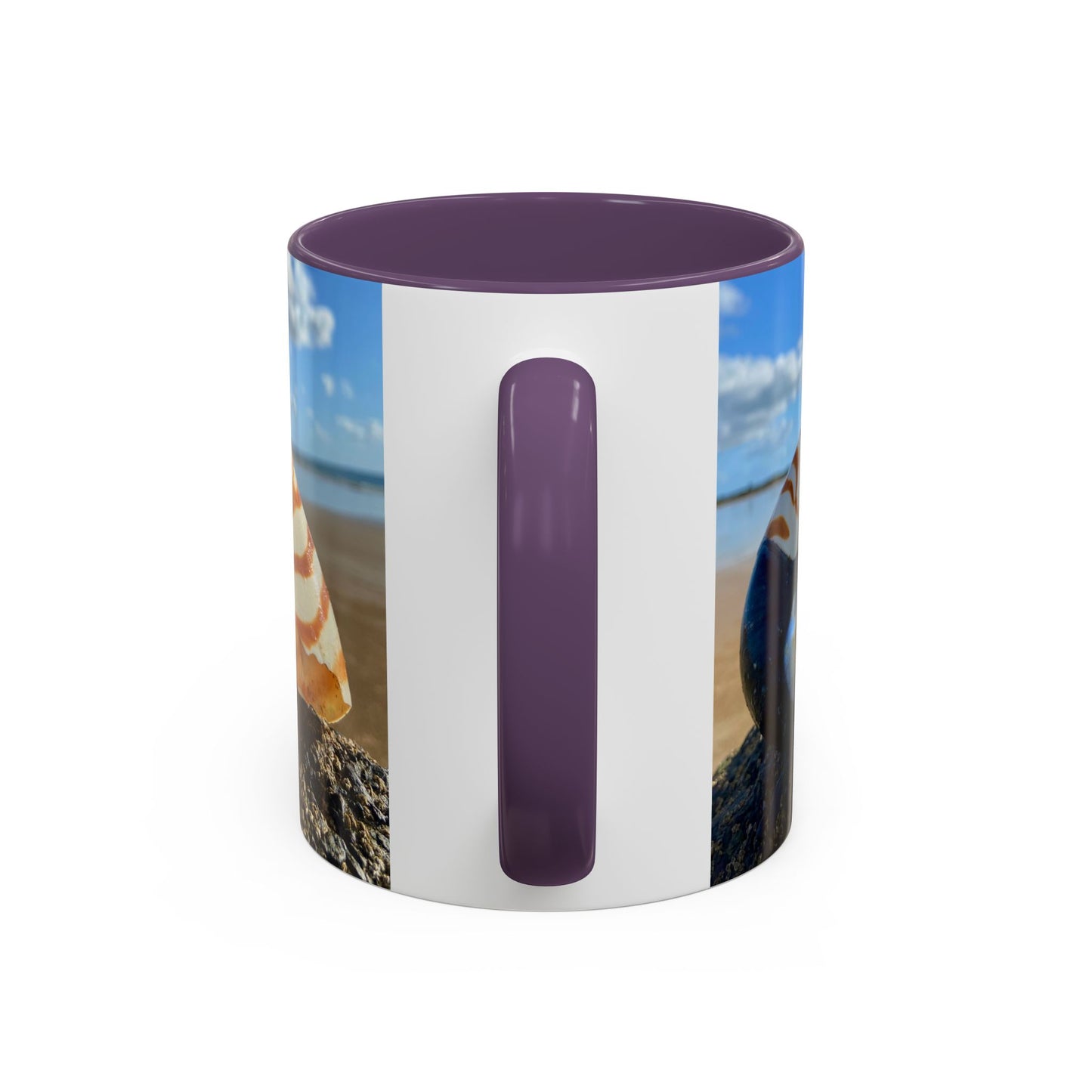 Beach-Inspired Accent Coffee Mug - 'Purposely Wandering' Design