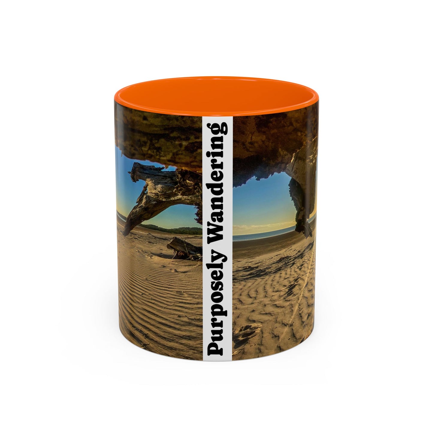 Purposely Wandering Accent Coffee Mug - Coastal Adventure Design - Perfect Gift for Nature Lovers