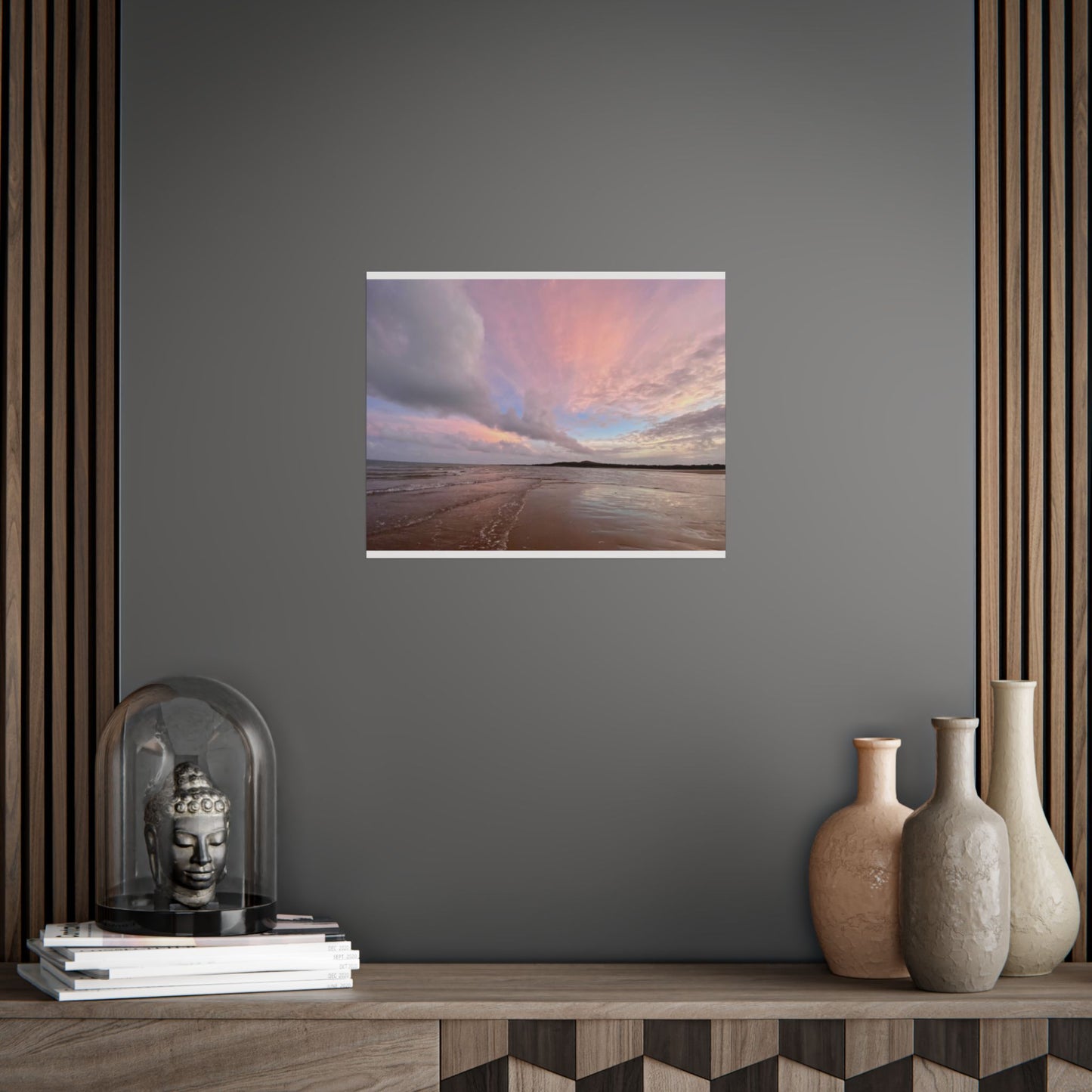 Serene Beach Sunset Unframed Poster - Ideal for Home Decor and Relaxation