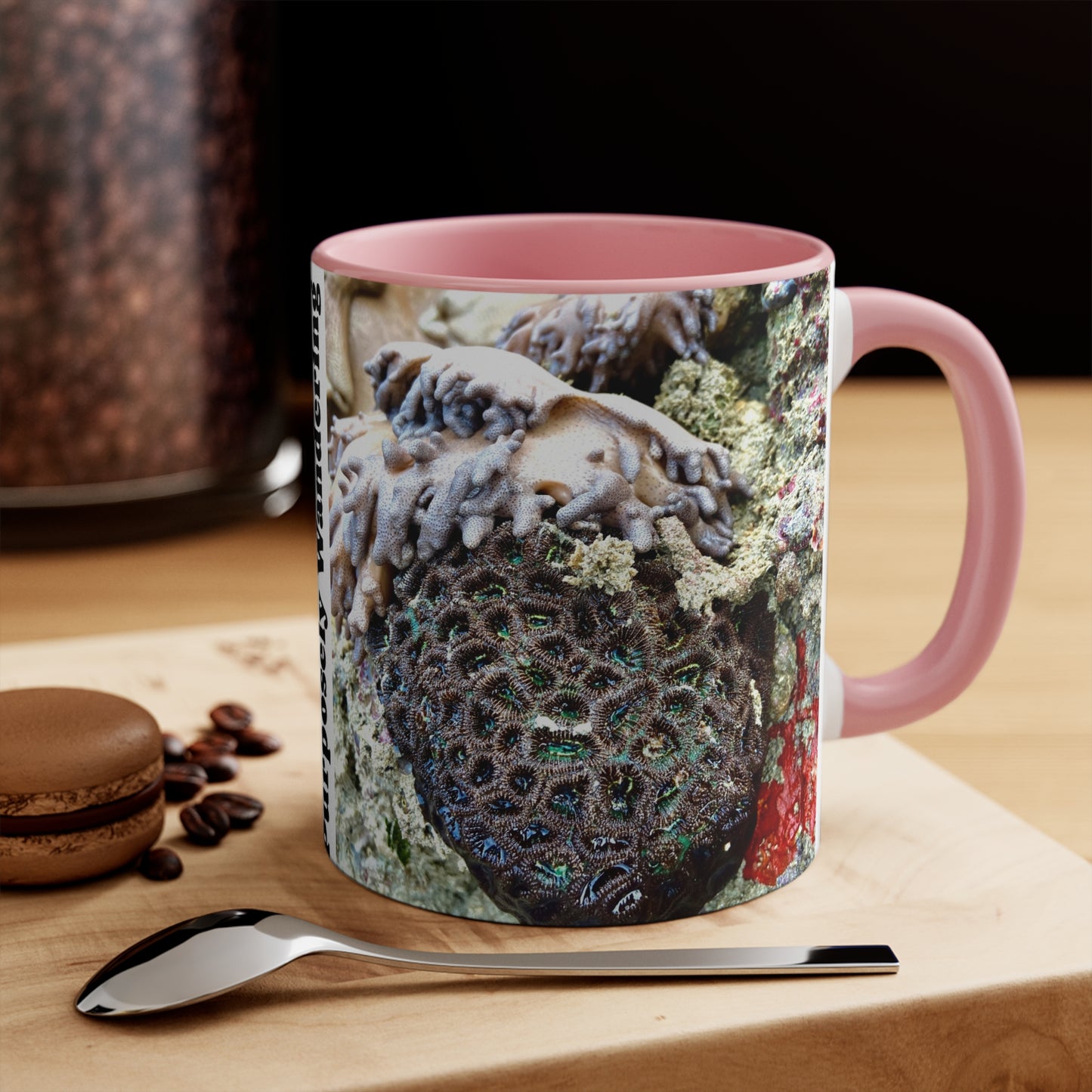 Purposely Wandering Coral Accent Mug - 11oz Colorful Coffee Cup