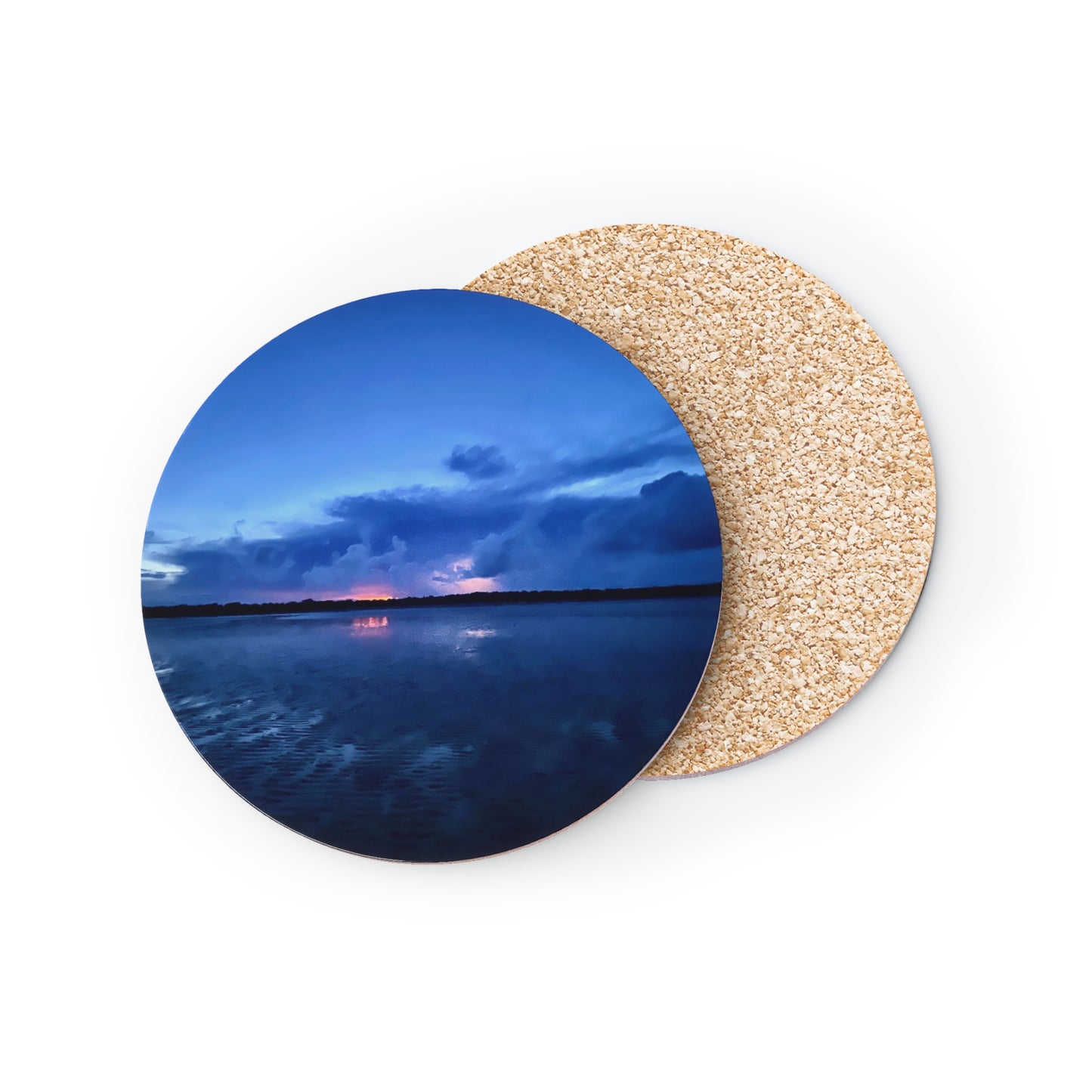 Serene Sunset Coasters - Set of 4 Decorative Drink Mats for Home Decor