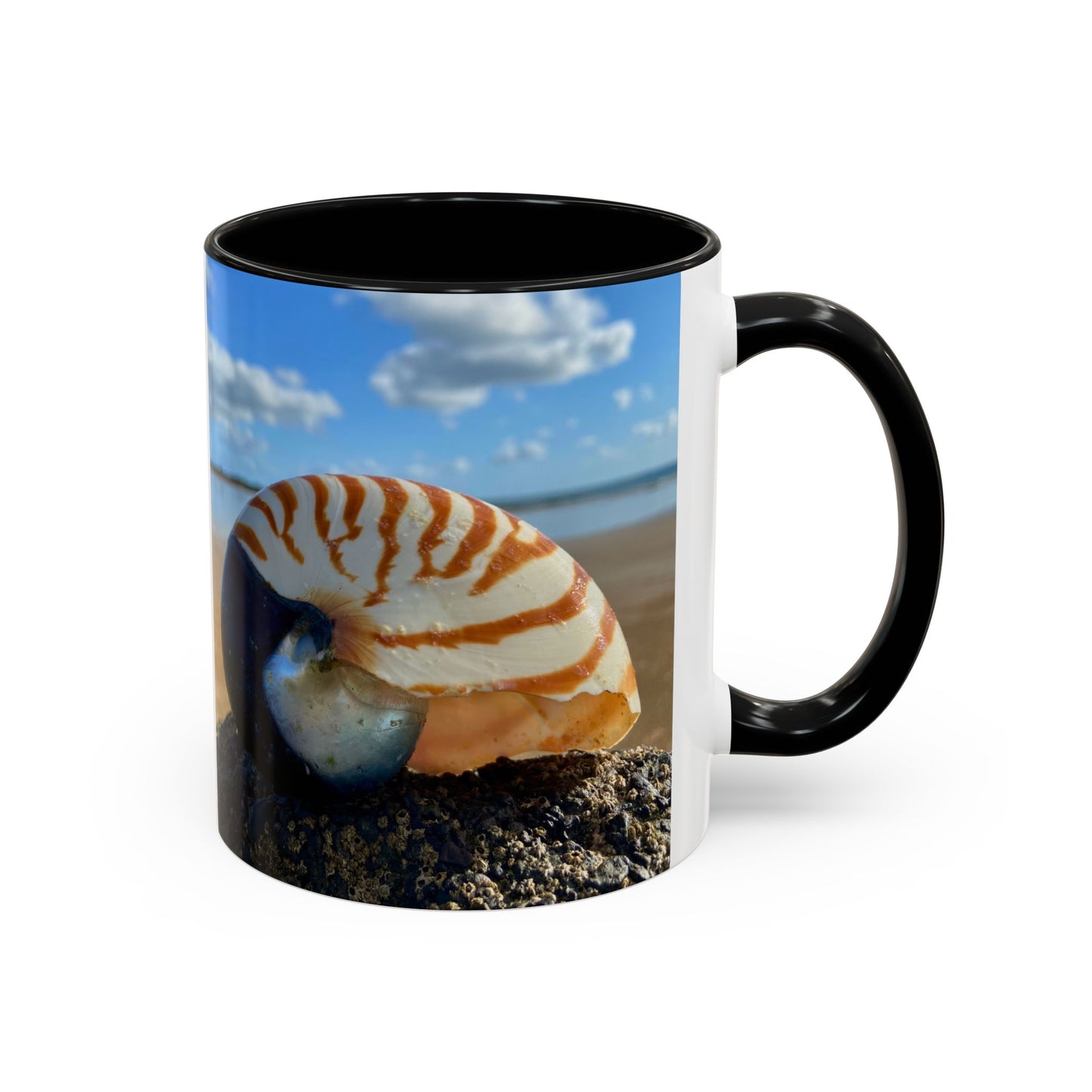 Beach-Inspired Accent Coffee Mug - 'Purposely Wandering' Design