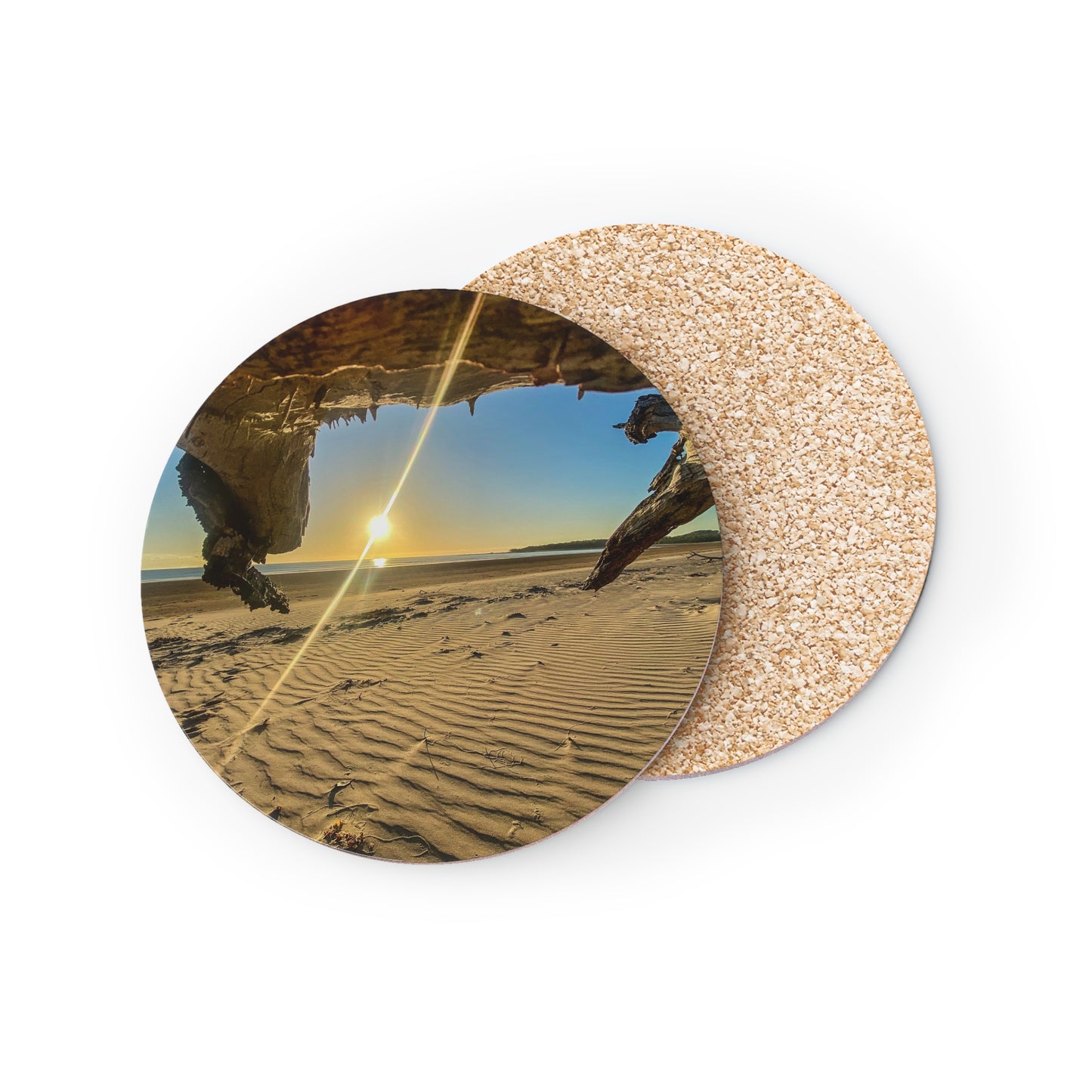 Sunrise Beach Coasters - Nature-Inspired Drink Coasters for Home Decor