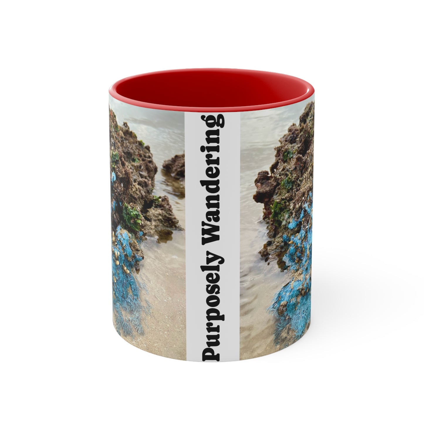 Purposefully Wandering Colorful Accent Mug - 11oz Ocean-Inspired Coffee Cup