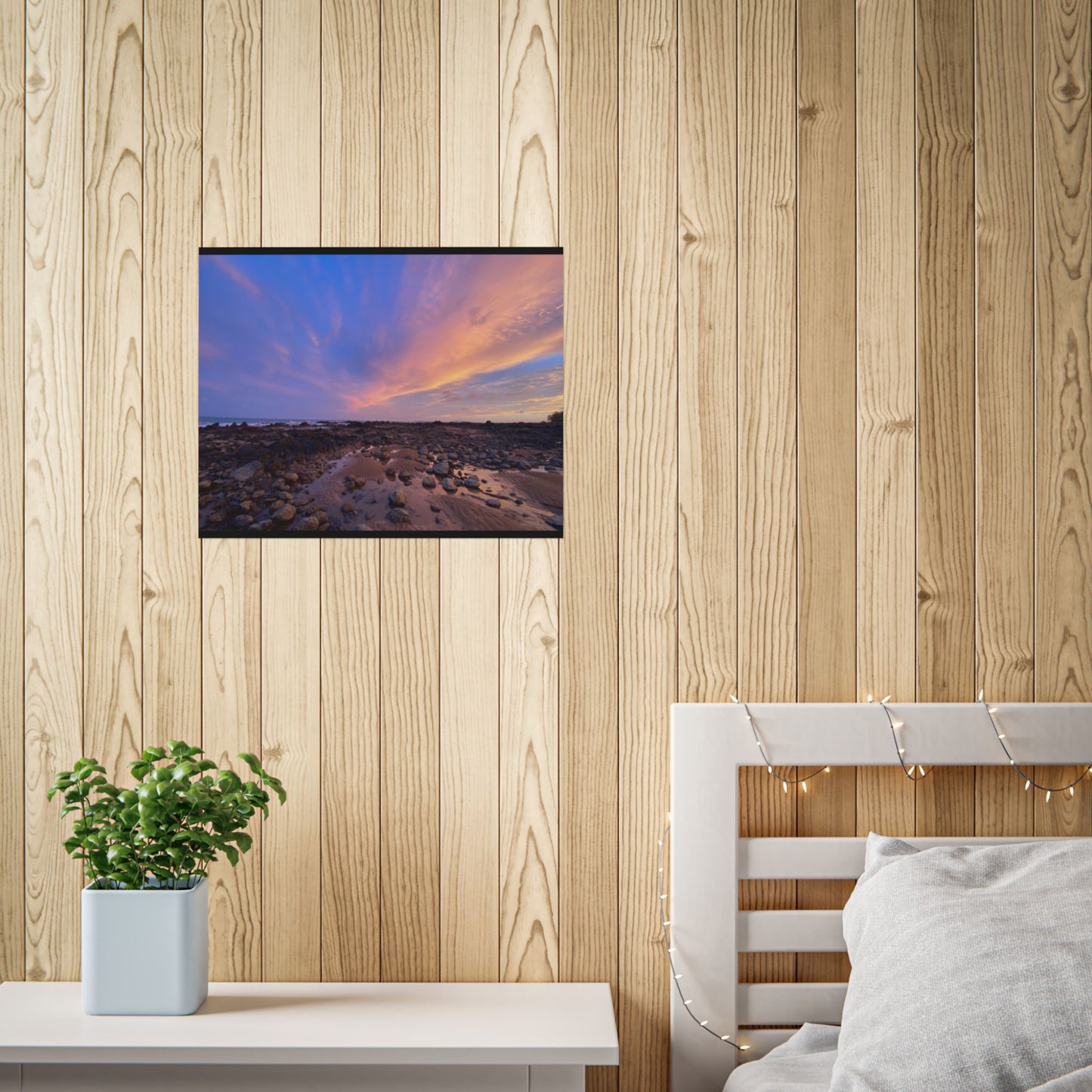 Serene Sunset Unframed Poster - Coastal Landscape Art for Home Decor