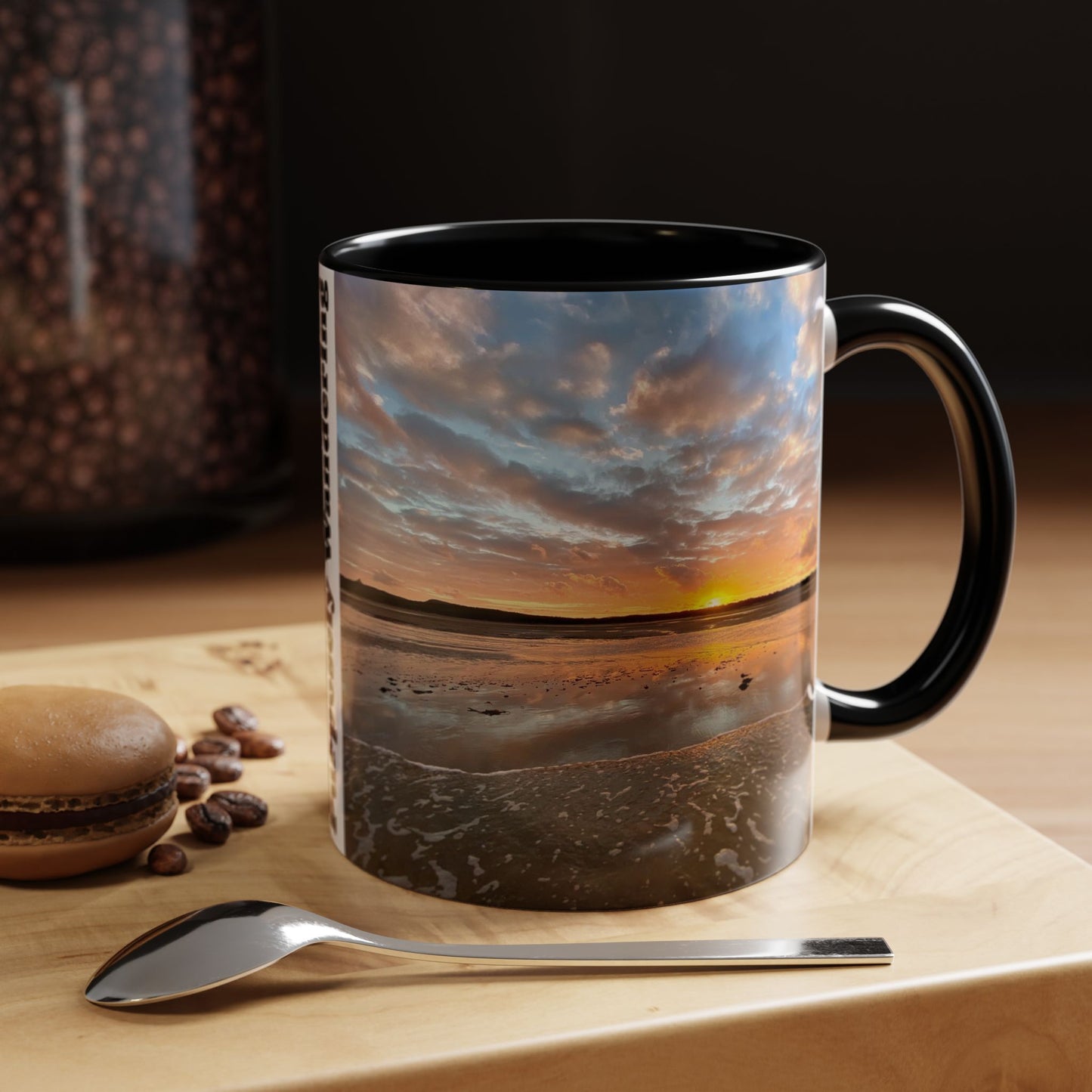 Purposely Wandering Coffee Mug - 11oz & 15oz with Sunset Beach Design