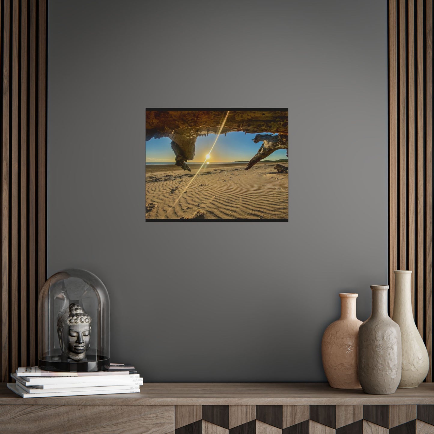 Peaceful Beach Sunrise Unframed Poster - Coastal Home Decor