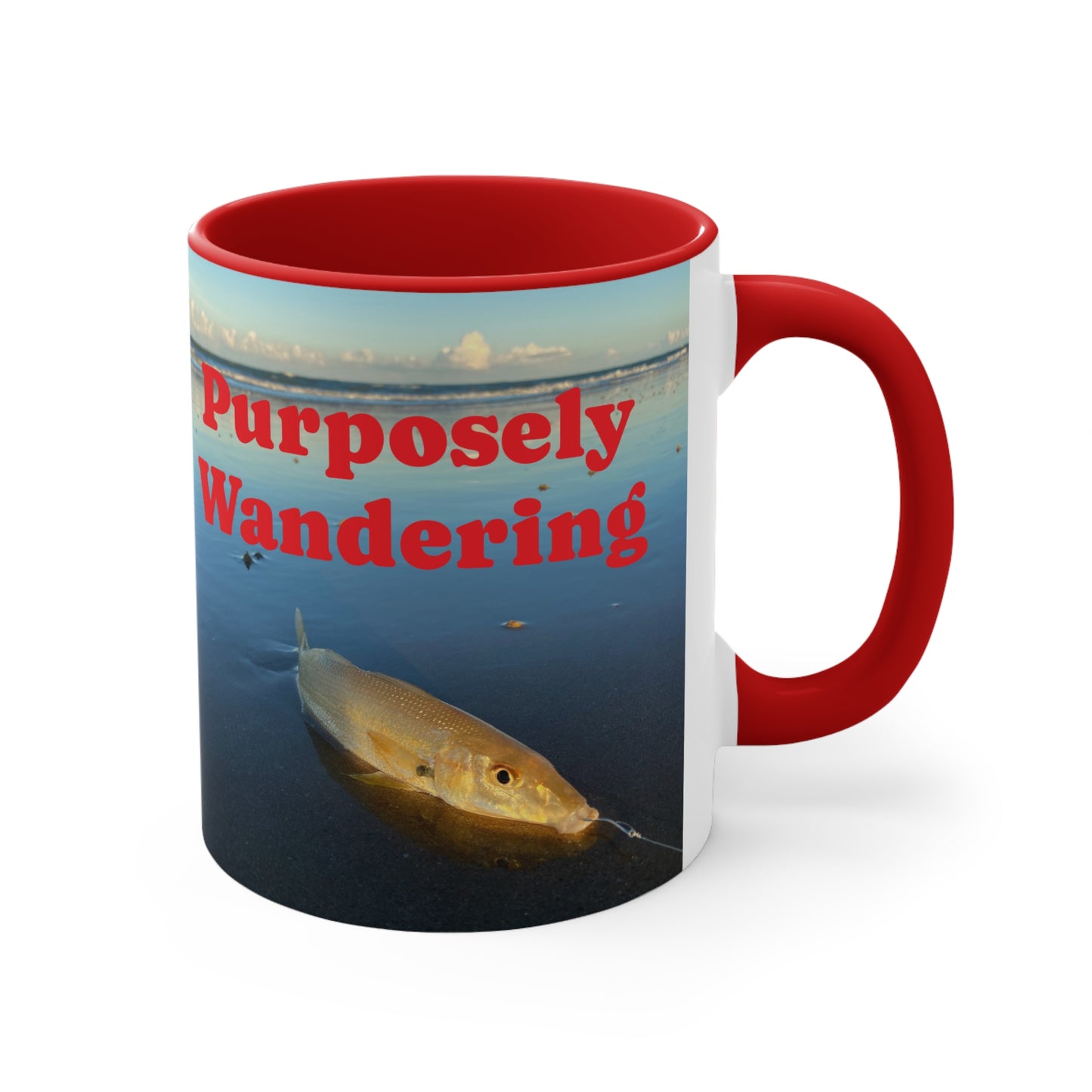 Fishing range- AUS PRINT Colorful Accent Mugs, 11oz