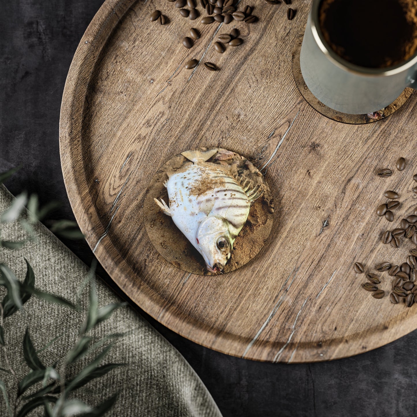 Fishing-Inspired Scat Fish Coasters - Perfect for Outdoor Enthusiasts