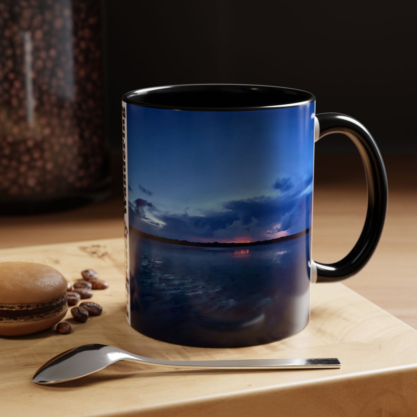 Purposely Wandering Accent Coffee Mug - Serene Sunset Design for Nature Lovers