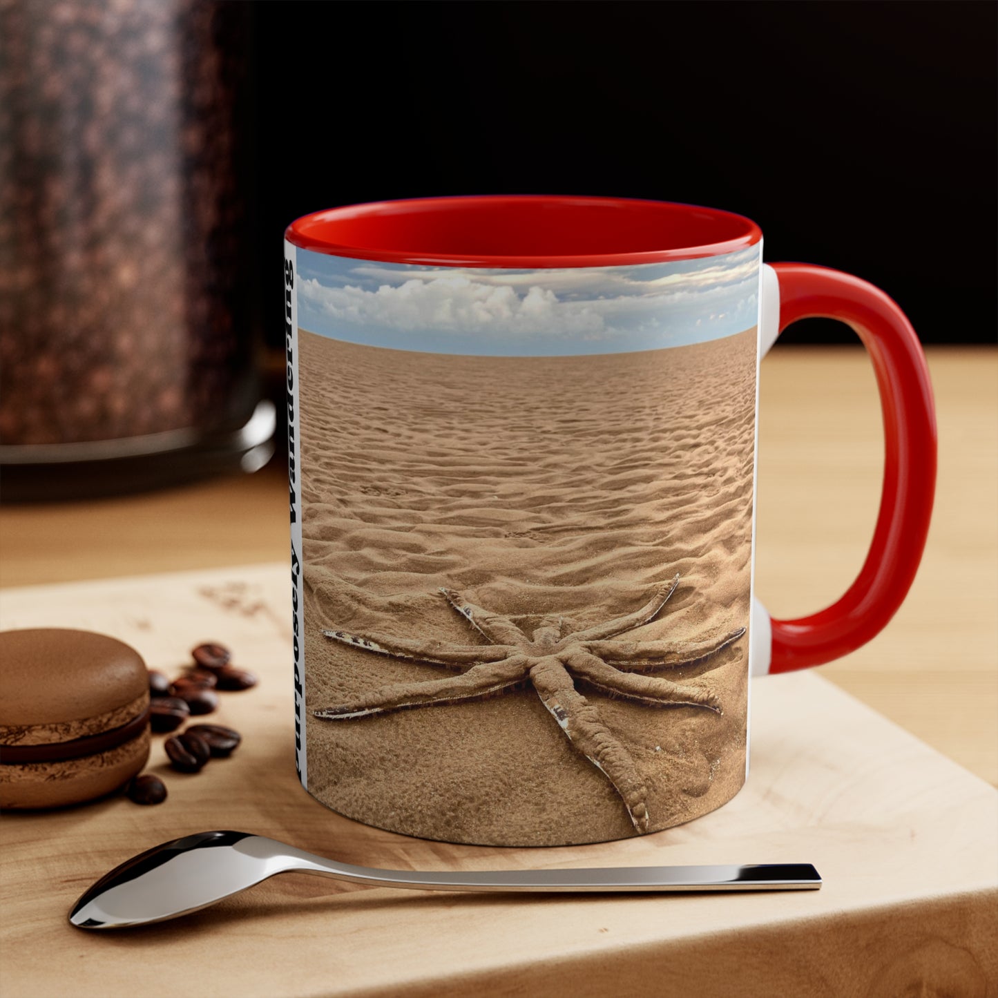 Purposely Wandering 11oz Colorful Accent Mug - Beach Vibes for Adventure Lovers