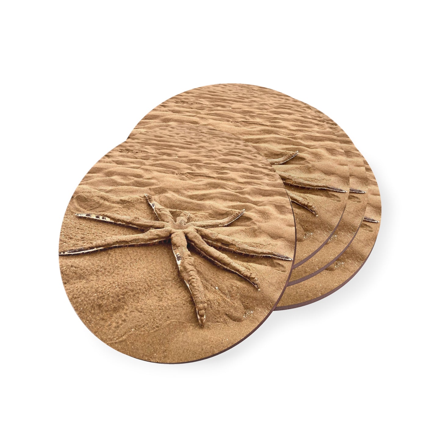 Natural Sandstar Coasters - A Touch of Beach Vibes for Your Home