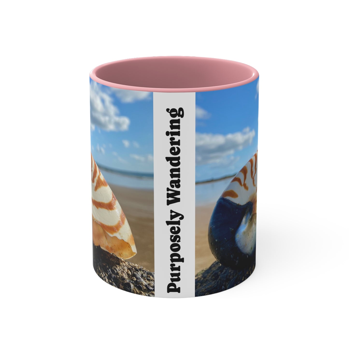 Colorful Nautilus Mug - Purposefully Wandering - 11oz Coffee Cup for Beach Lovers