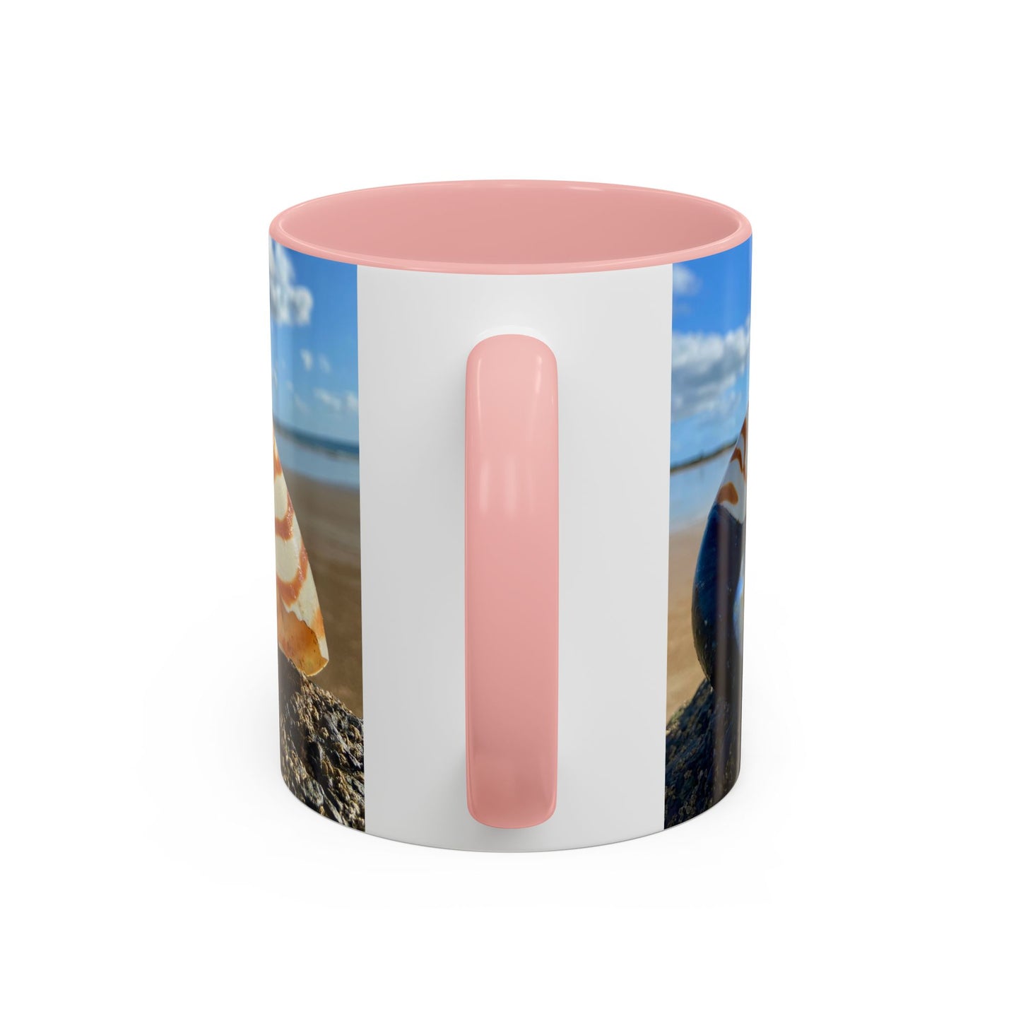 Beach-Inspired Accent Coffee Mug - 'Purposely Wandering' Design