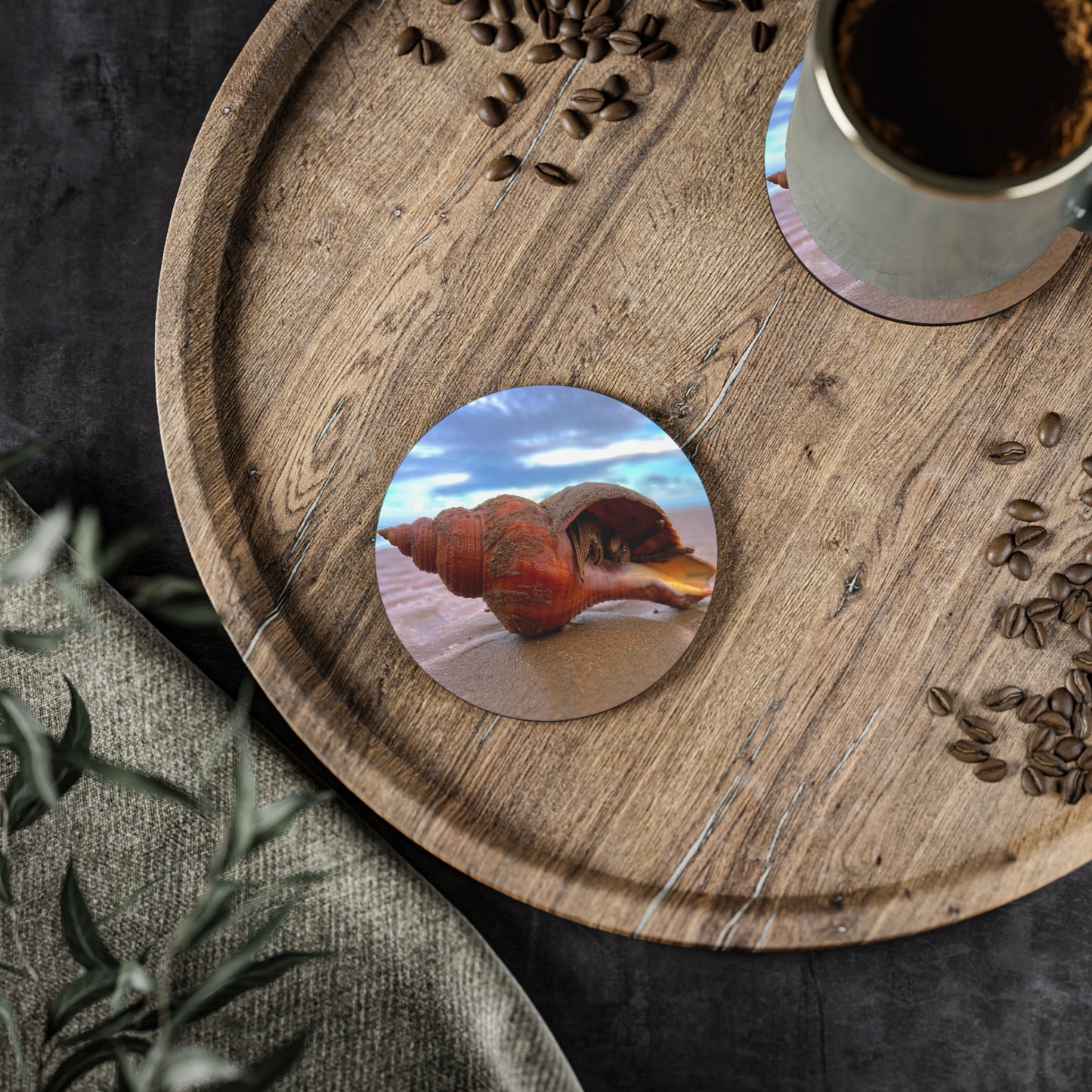 Beach-Inspired Shell Coasters - Coastal Decor for Ocean Lovers