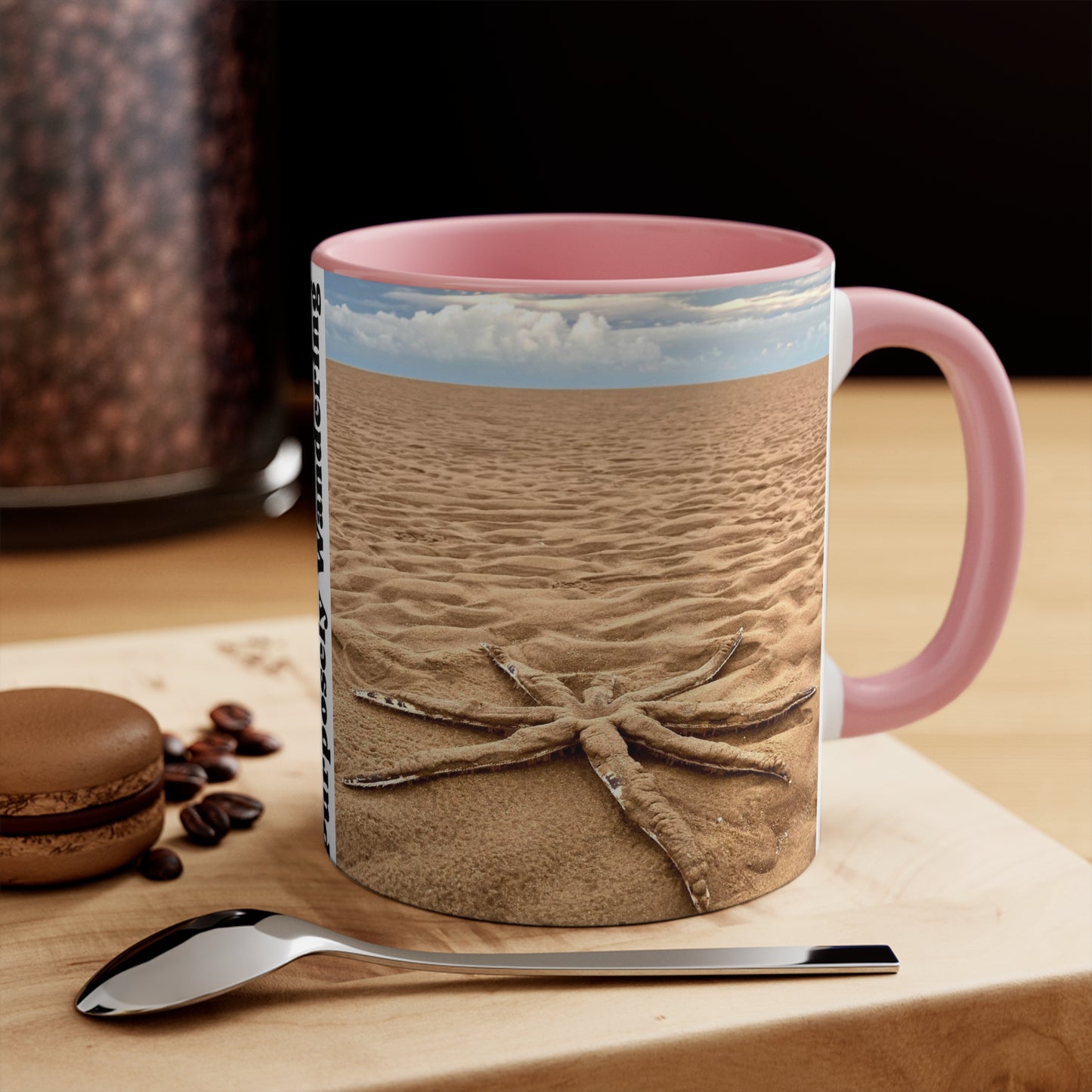 Purposely Wandering 11oz Colorful Accent Mug - Beach Vibes for Adventure Lovers