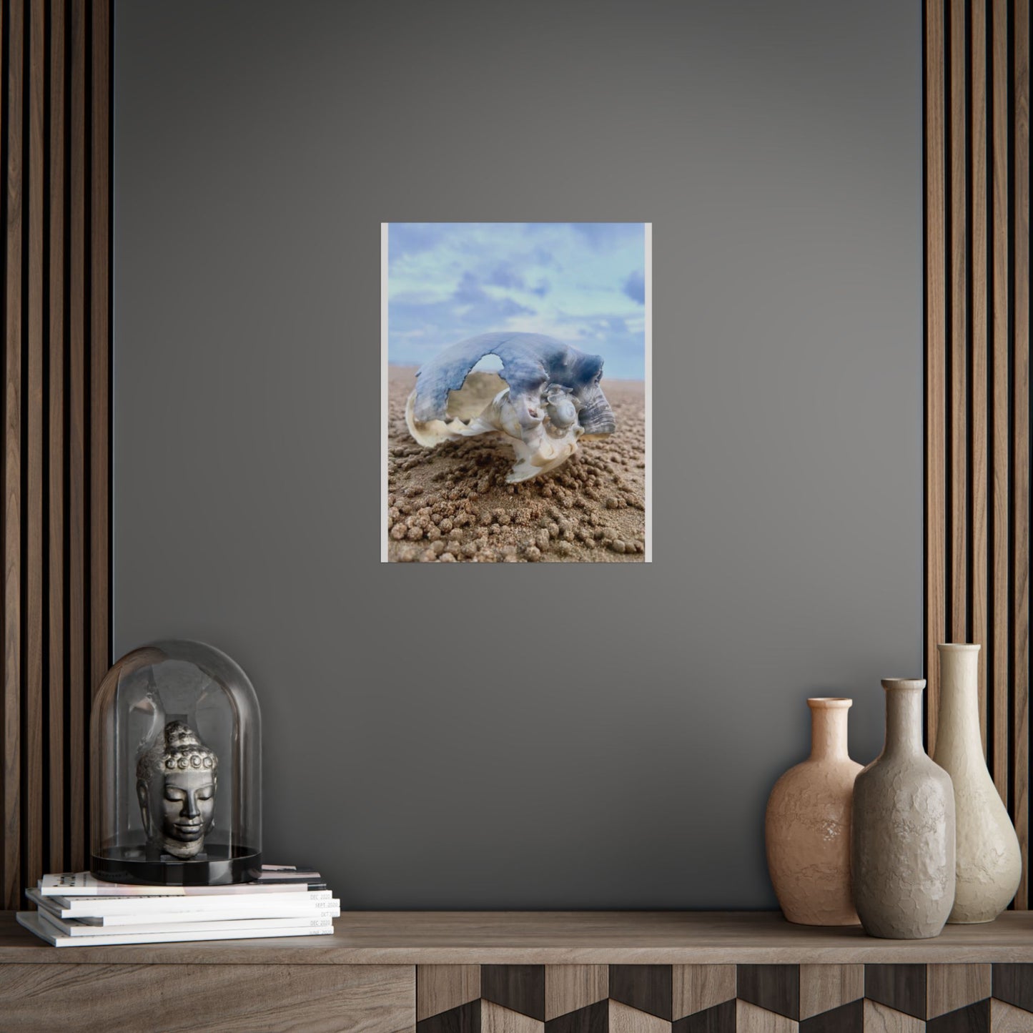 Coastal Marine Life Unframed Poster - Seashell Photography for Beach Lovers and Home Decor