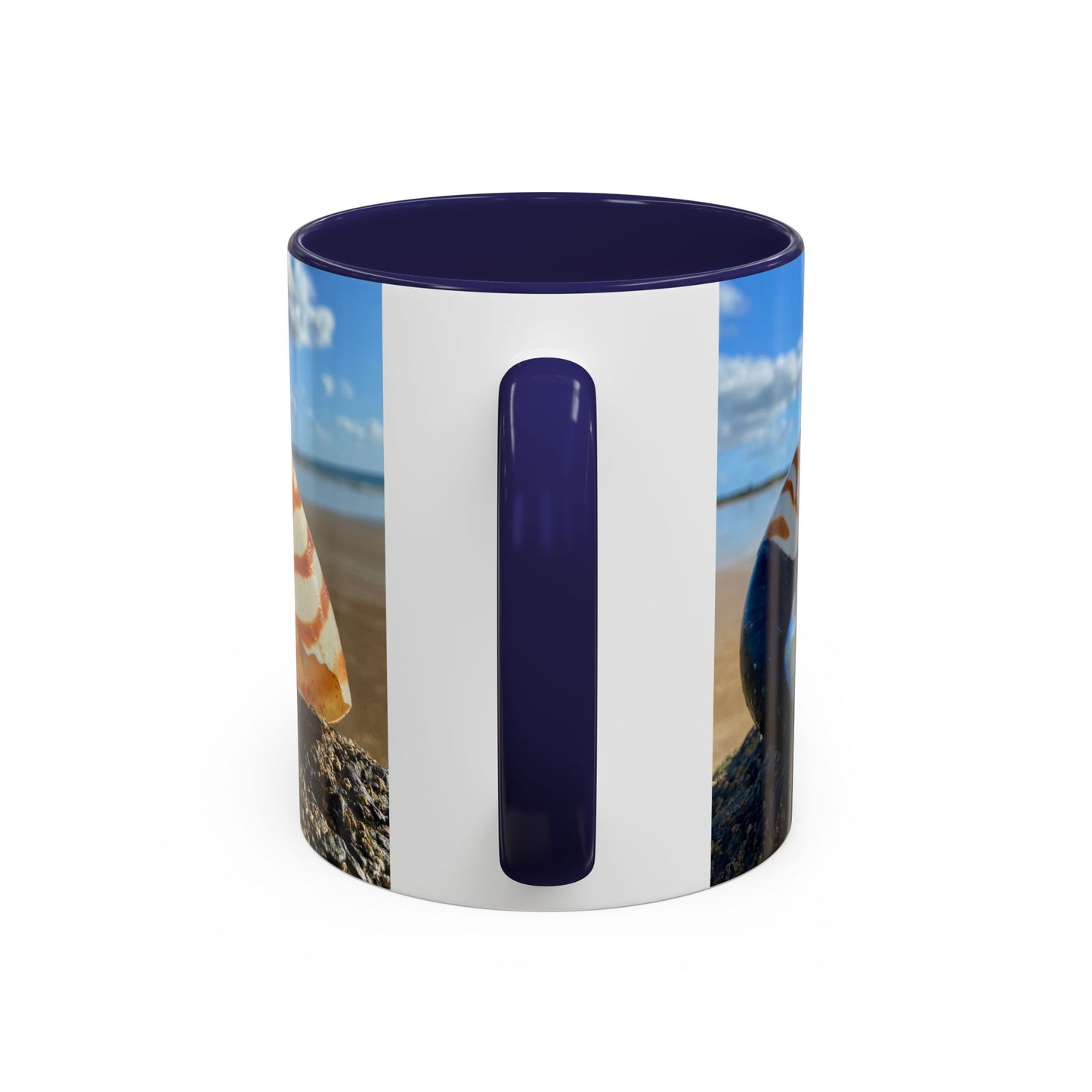 Beach-Inspired Accent Coffee Mug - 'Purposely Wandering' Design