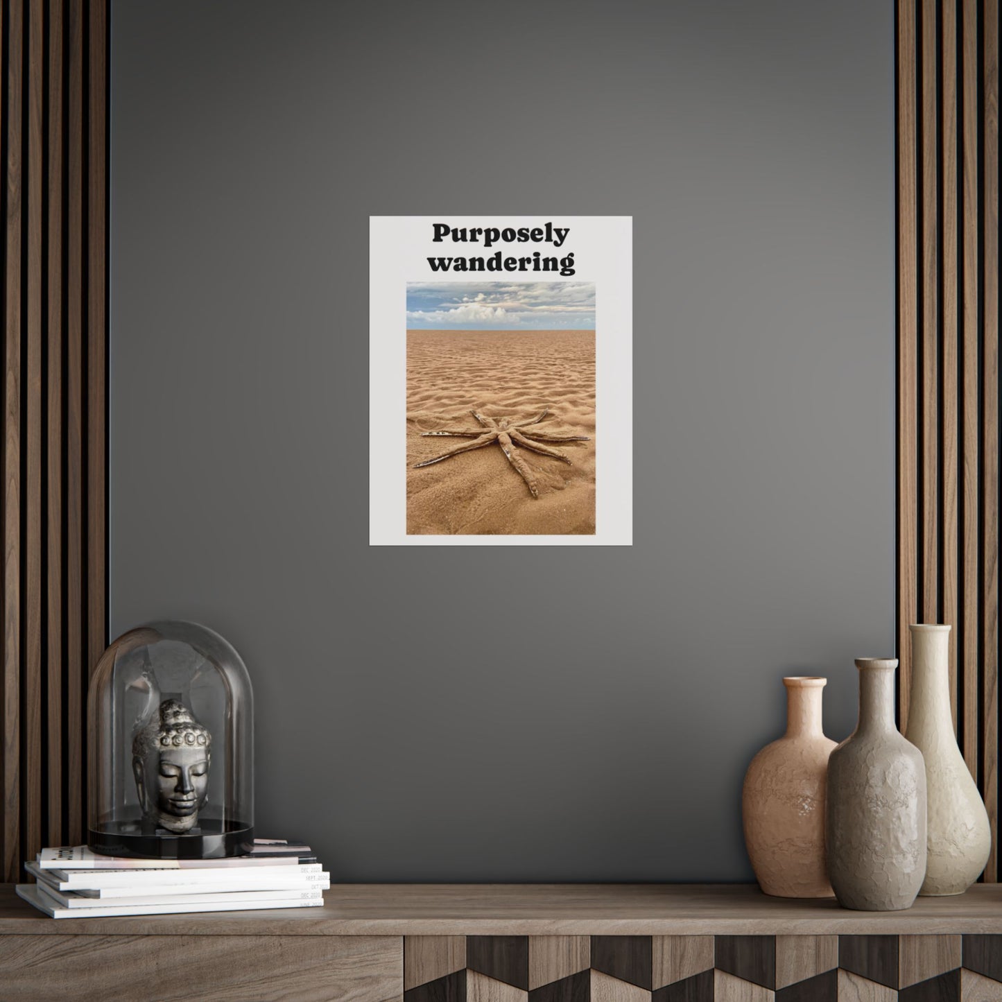 Purposeful Wandering Unframed Poster - Minimalist Wall Art for Beach Vibes