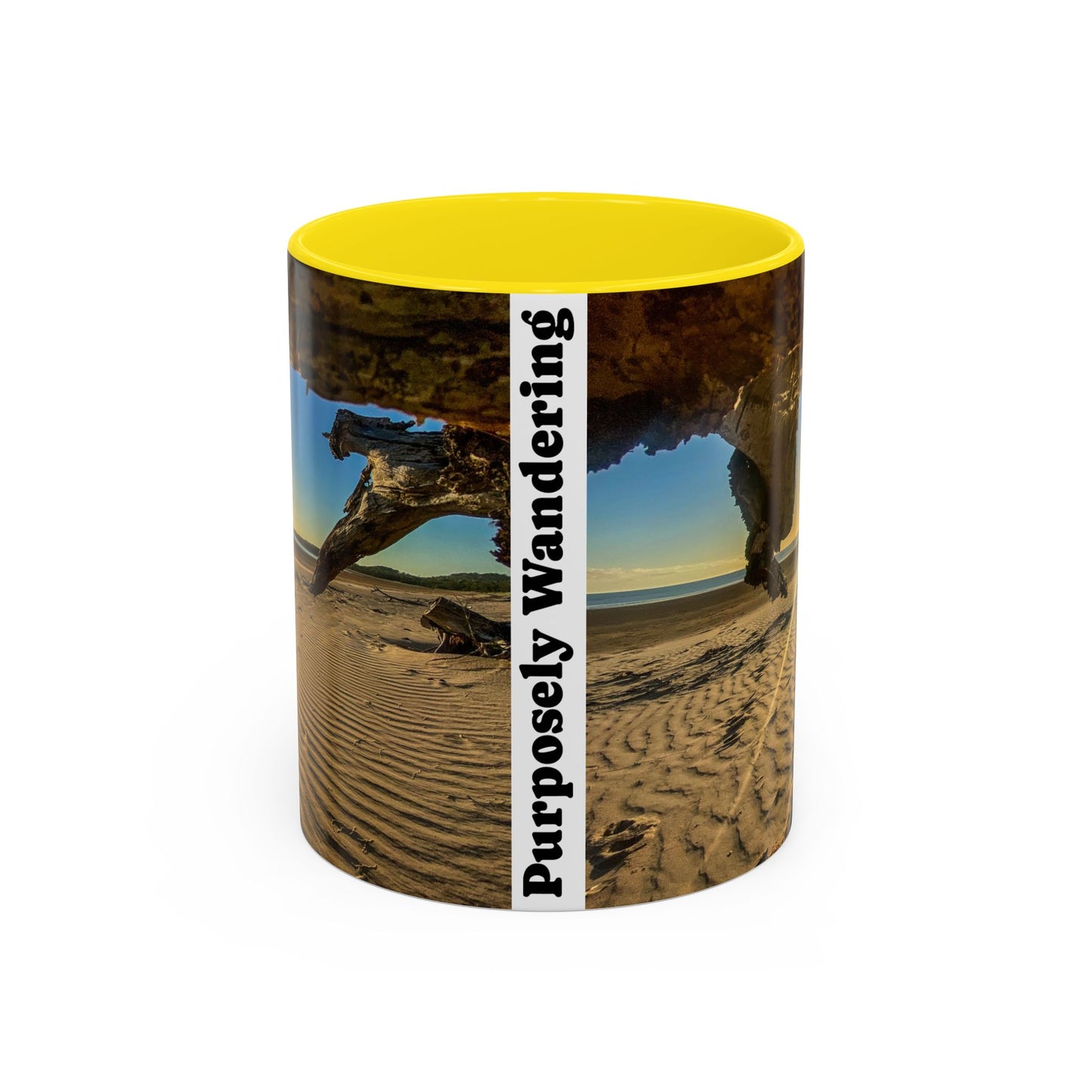 Purposely Wandering Accent Coffee Mug - Coastal Adventure Design - Perfect Gift for Nature Lovers
