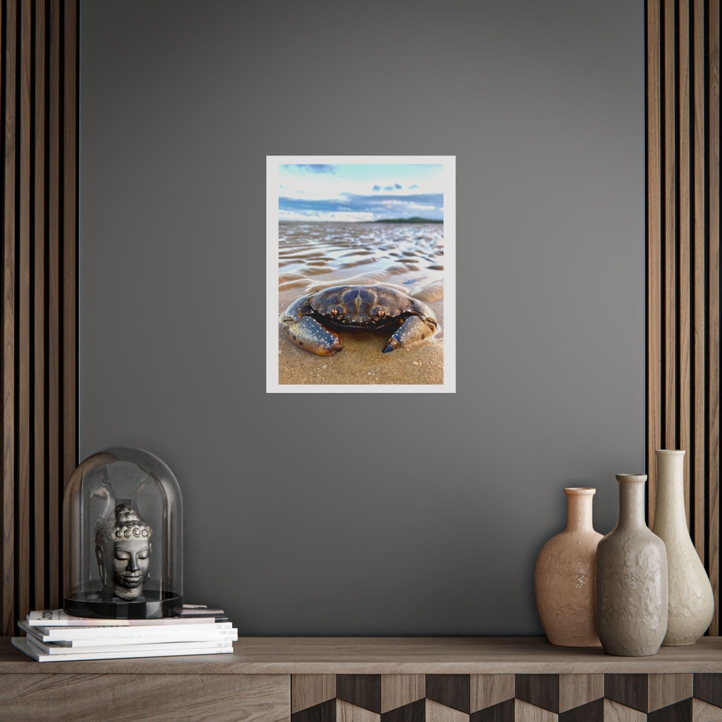 Beach Crab Unframed Poster - Coastal Decor for Nature Lovers