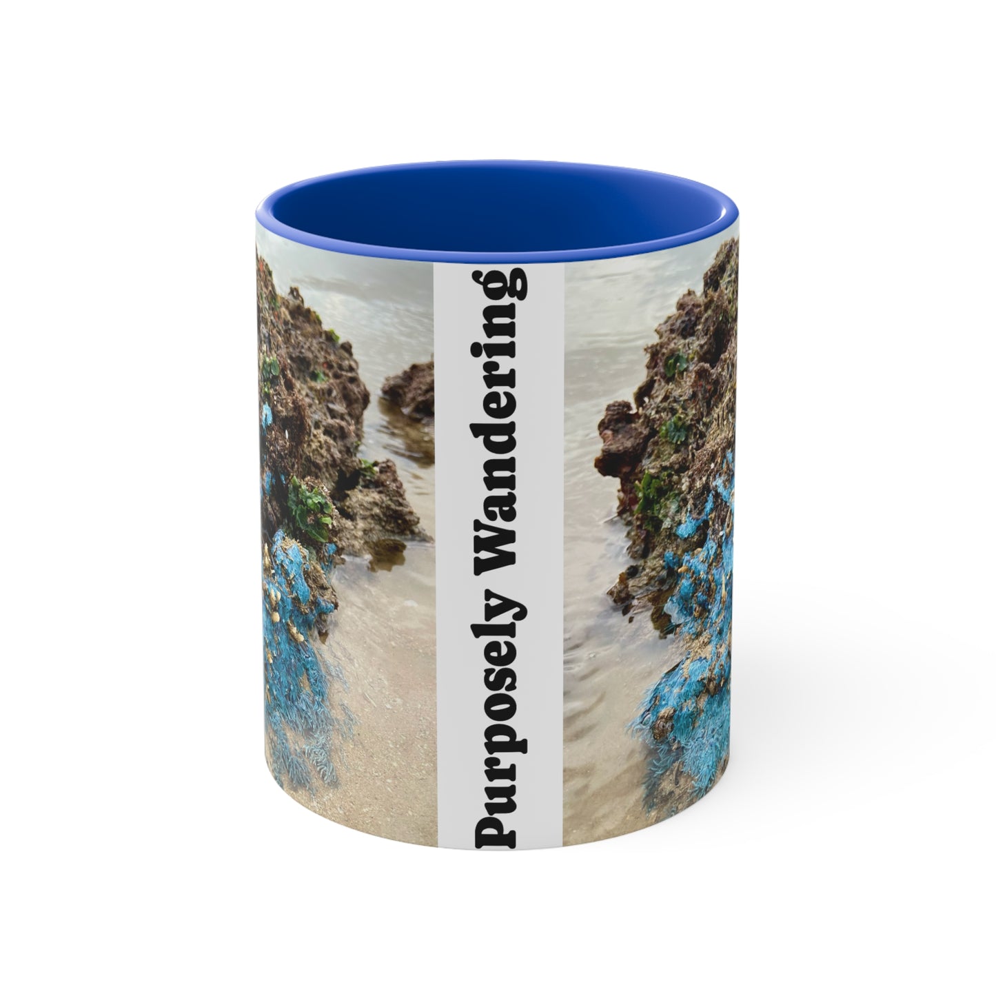 Purposefully Wandering Colorful Accent Mug - 11oz Ocean-Inspired Coffee Cup