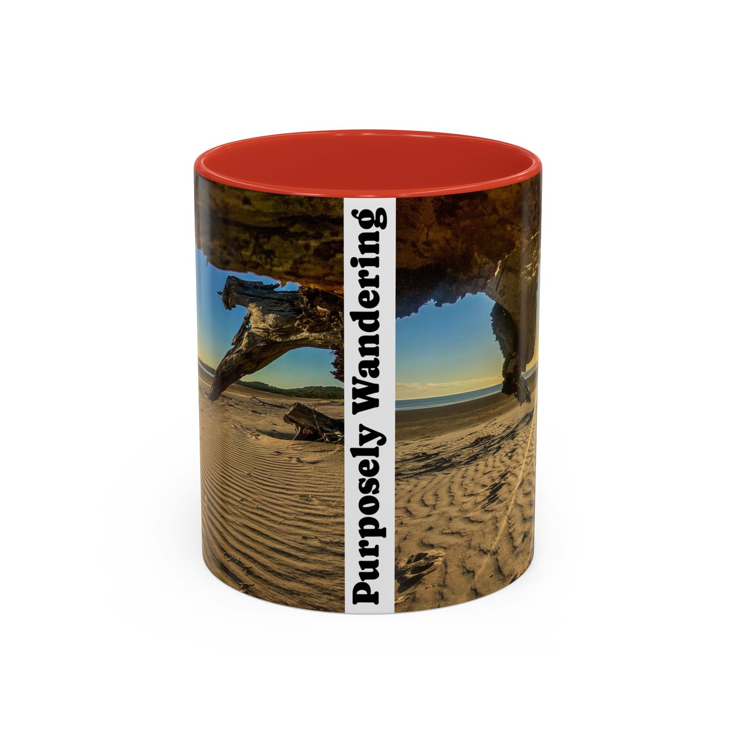 Purposely Wandering Accent Coffee Mug - Coastal Adventure Design - Perfect Gift for Nature Lovers