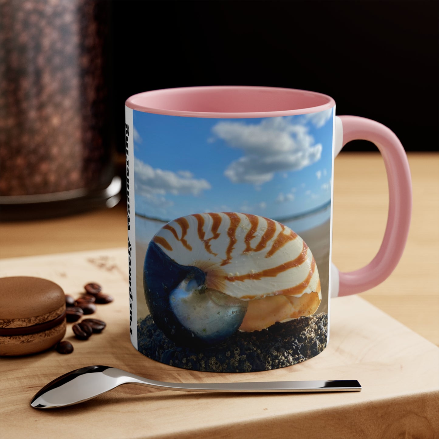 Colorful Nautilus Mug - Purposefully Wandering - 11oz Coffee Cup for Beach Lovers