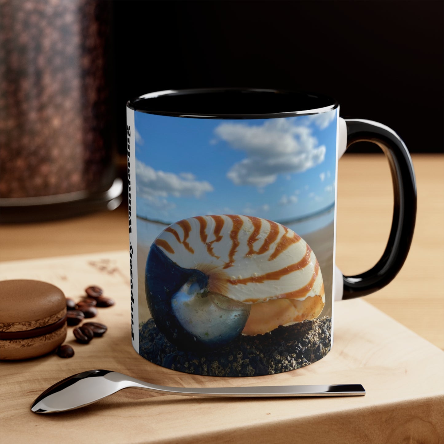 Colorful Nautilus Mug - Purposefully Wandering - 11oz Coffee Cup for Beach Lovers