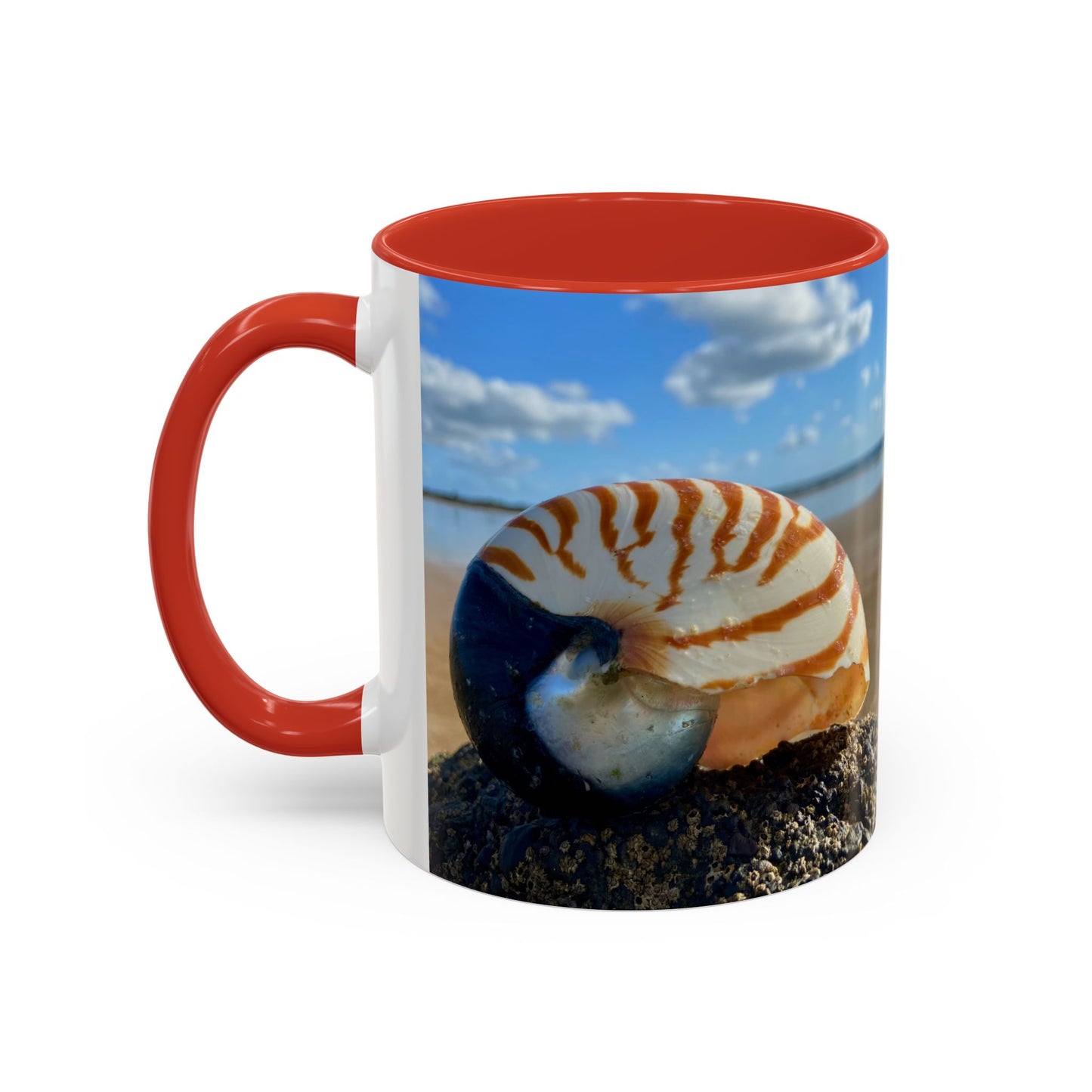 Beach-Inspired Accent Coffee Mug - 'Purposely Wandering' Design