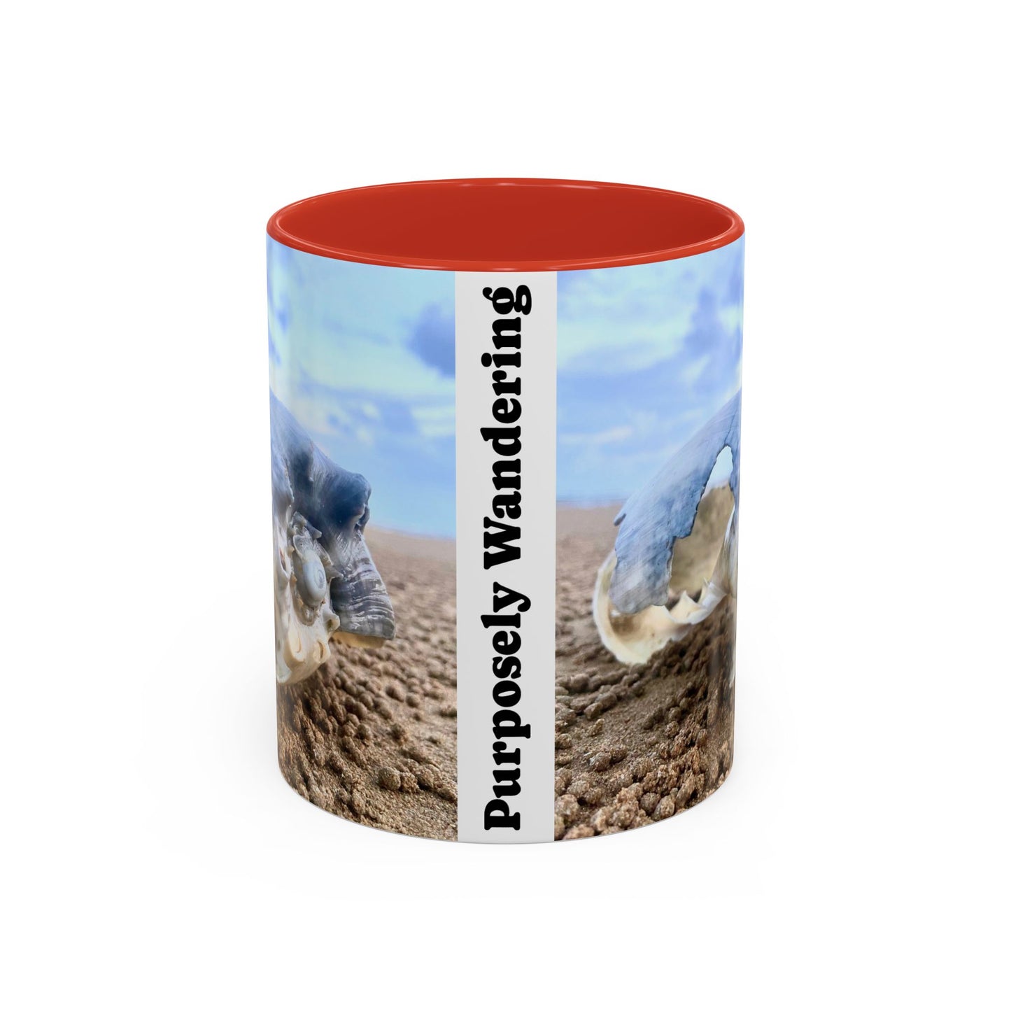Purposely Wandering Shell Coffee Mug - Beach Vibes | Perfect Gift for Nature Lovers