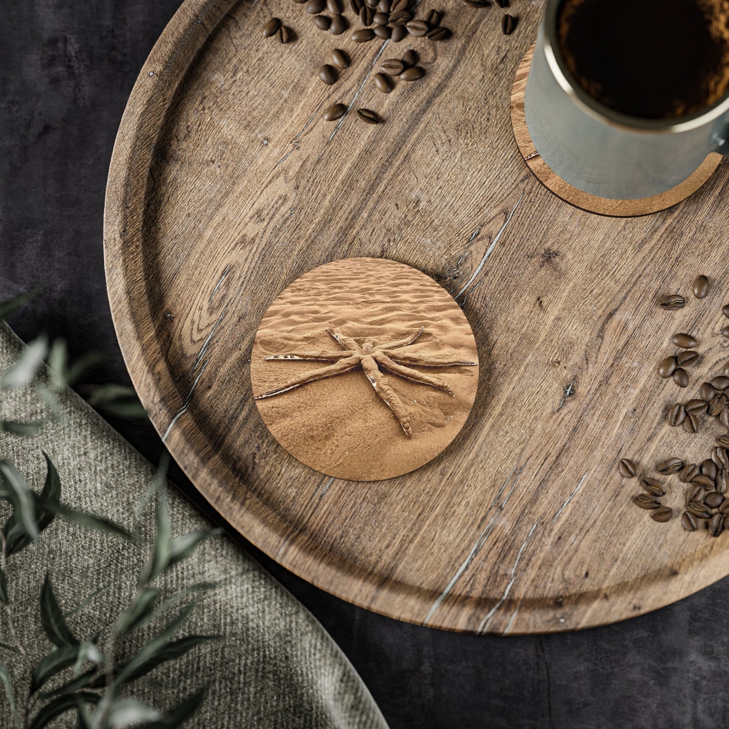 Natural Sandstar Coasters - A Touch of Beach Vibes for Your Home