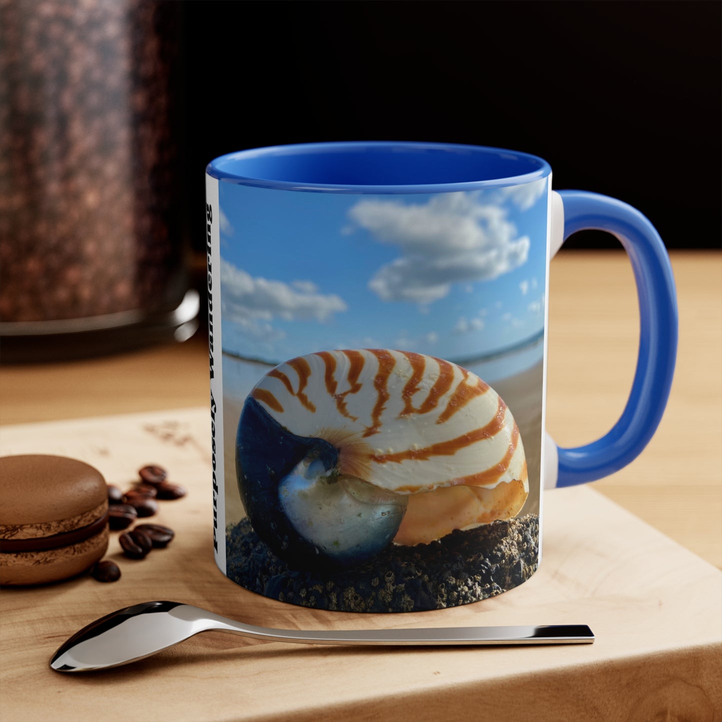 Colorful Nautilus Mug - Purposefully Wandering - 11oz Coffee Cup for Beach Lovers