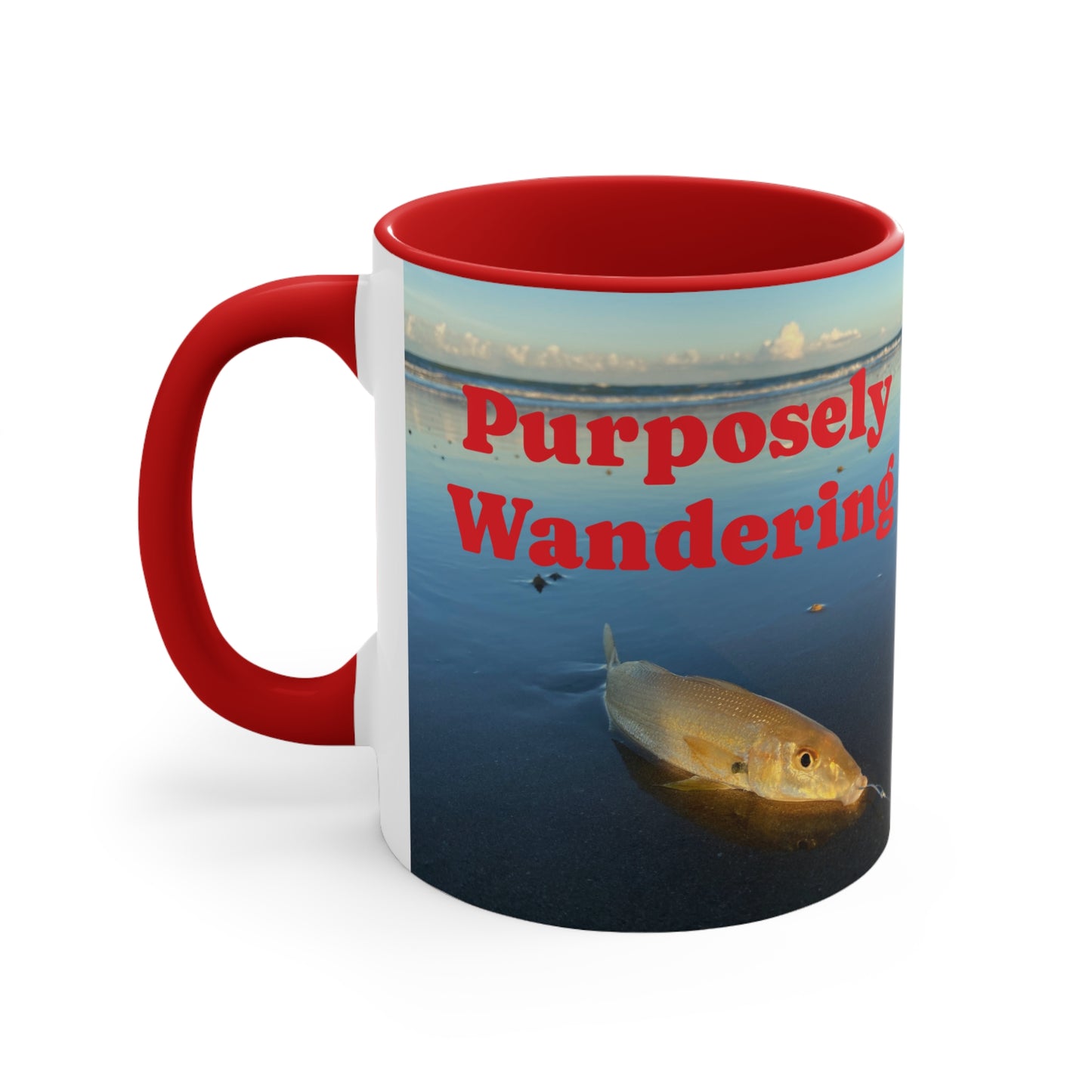 Fishing range- AUS PRINT Colorful Accent Mugs, 11oz