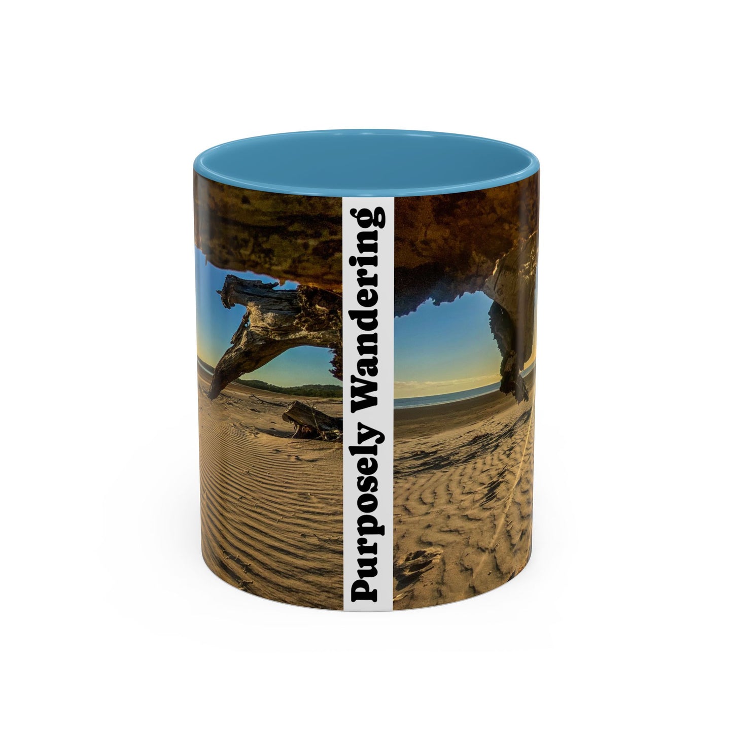 Purposely Wandering Accent Coffee Mug - Coastal Adventure Design - Perfect Gift for Nature Lovers