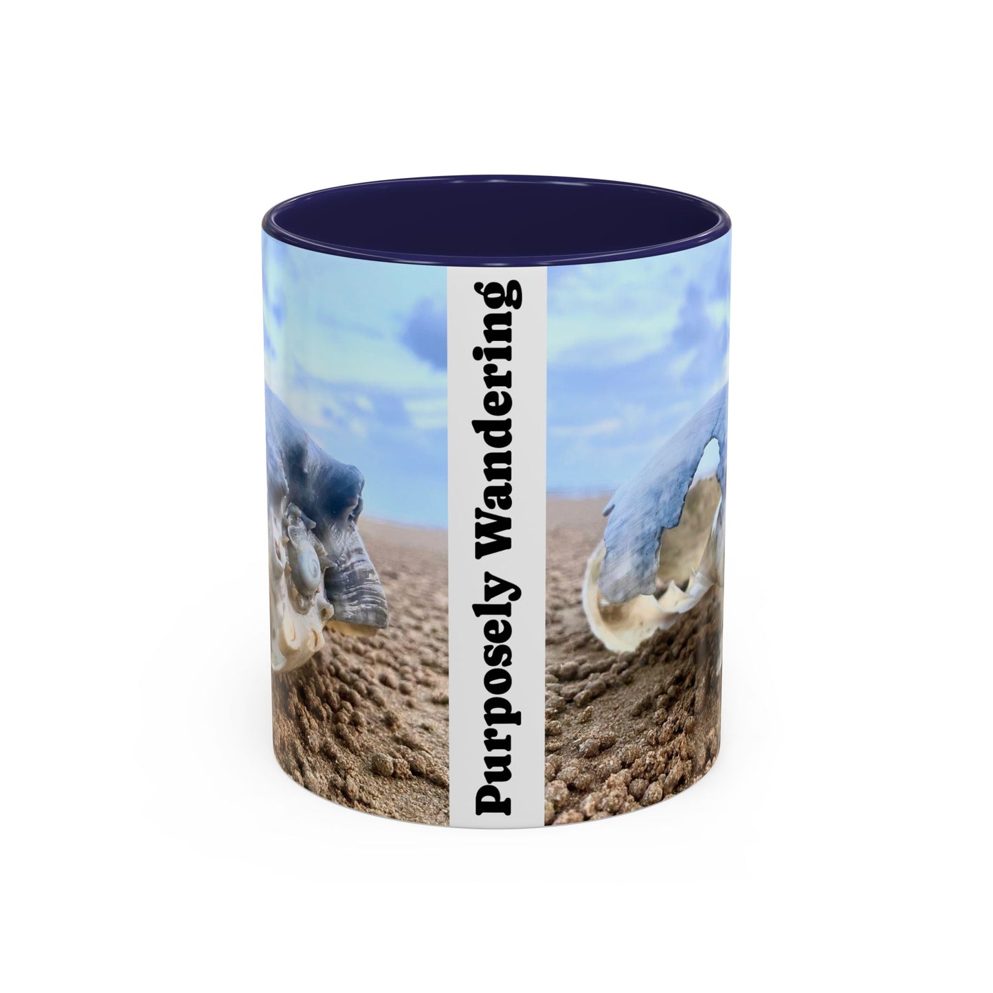 Purposely Wandering Shell Coffee Mug - Beach Vibes | Perfect Gift for Nature Lovers