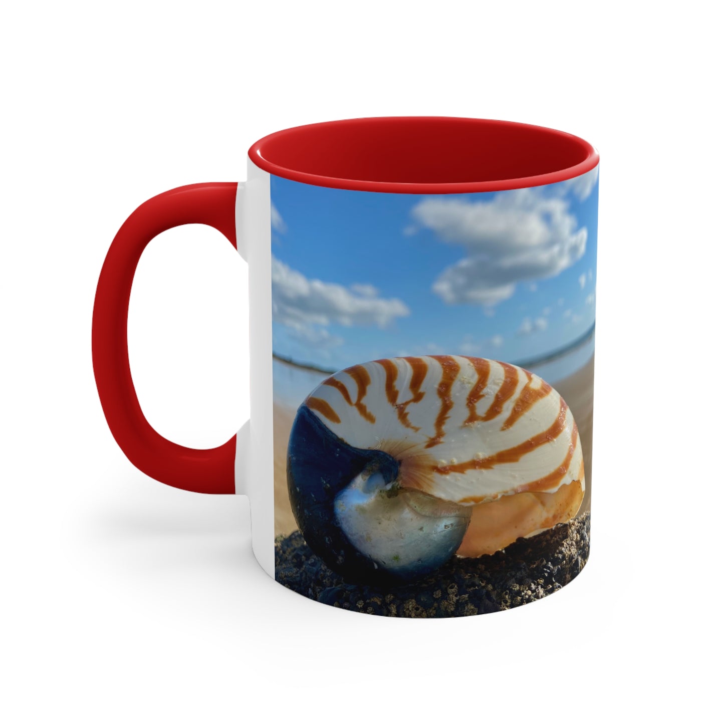 Colorful Nautilus Mug - Purposefully Wandering - 11oz Coffee Cup for Beach Lovers